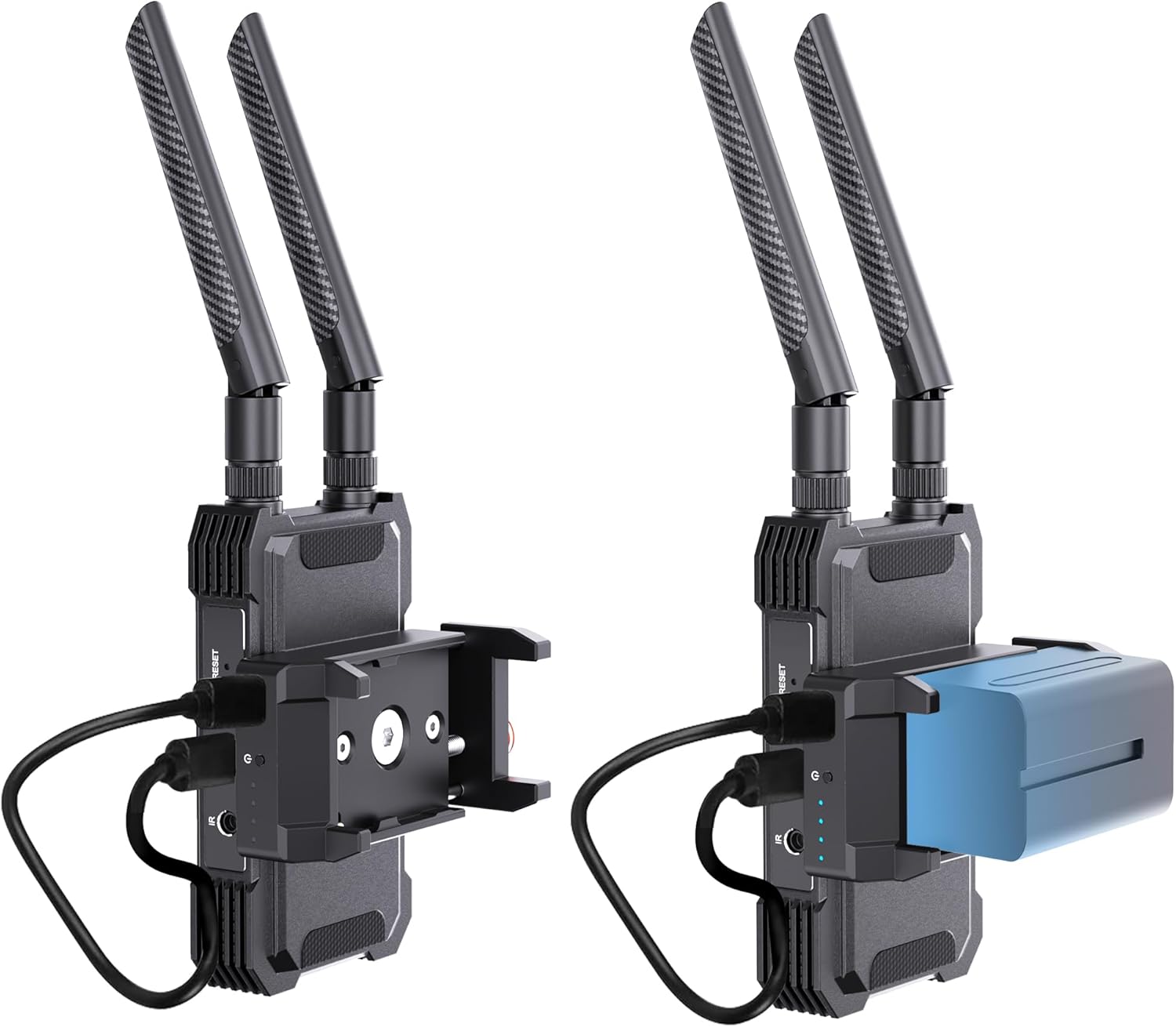 WL095P Wireless HDMI Transmitter and Receiver 4K with 2PCS Adjustable Battery Mounting Bracket