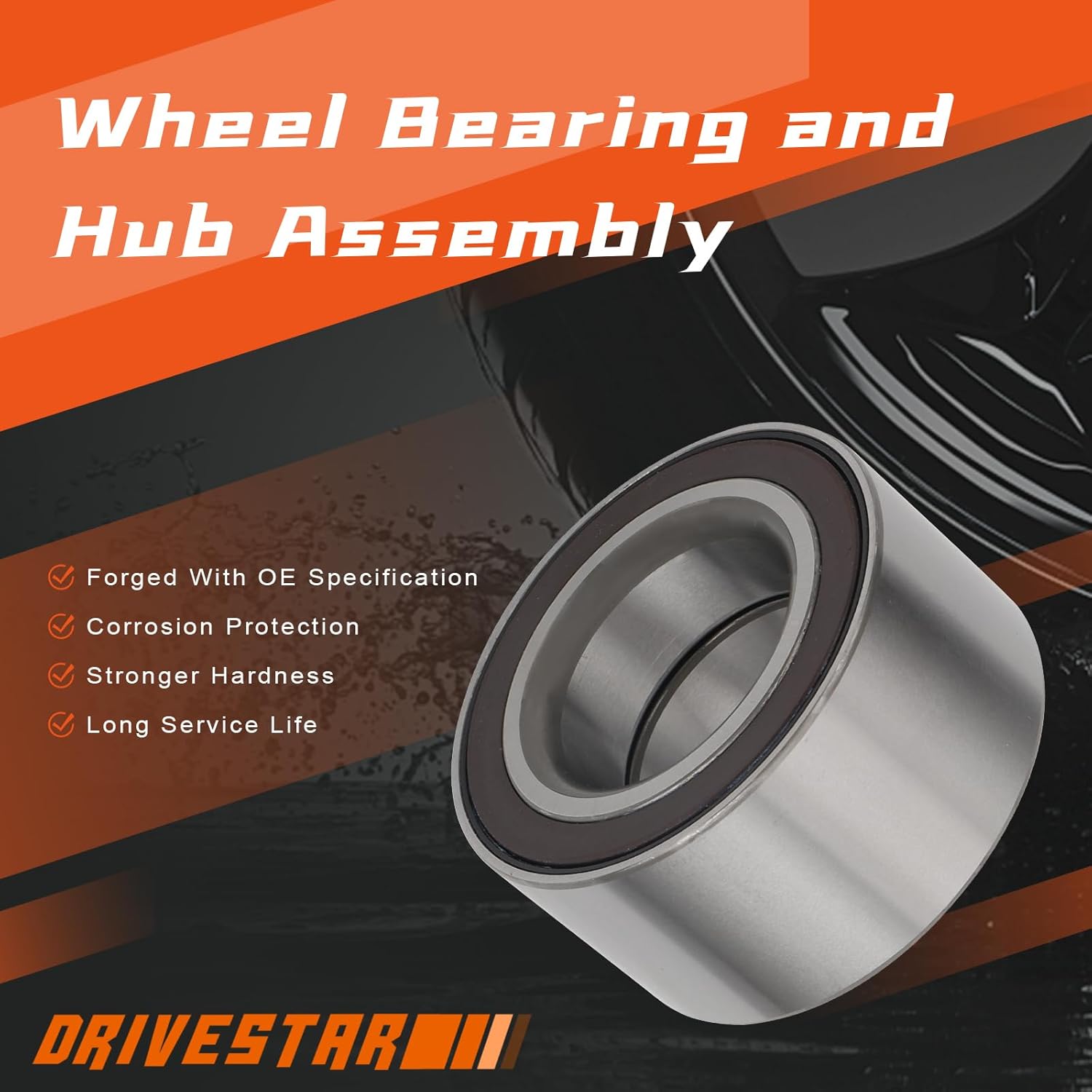 [Pair] DRIVESTAR 510030 Front Wheel Bearing Fit for Acura EL1997-2005, for Acura Integra 1994-2001,for Honda Civic 1992-2005, for Honda Civic Del Sol 1994-1997, w/o ABS - Image 5