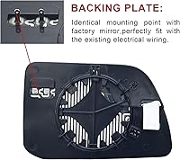 Vista 3 de Espejo lateral del conductor de repuesto para Ford Edge MKX 2011 2012 2013 2014, retrovisor lateral izquierdo de cristal, con placa de respaldo