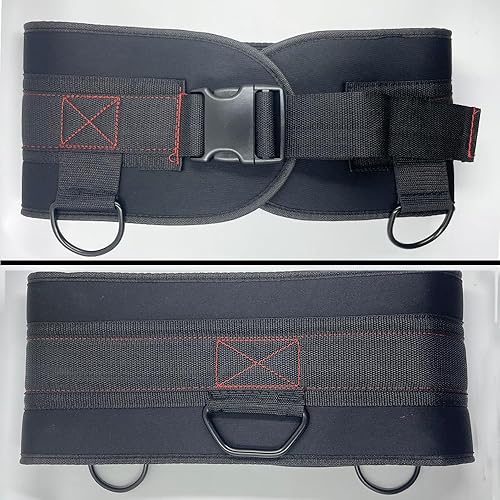 Miniatura 5 de Cinturón de levantamiento de pesas, cinturón de inmersión de cintura ajustable con correa de cadena, dominadas. Las correas de soporte de peso para