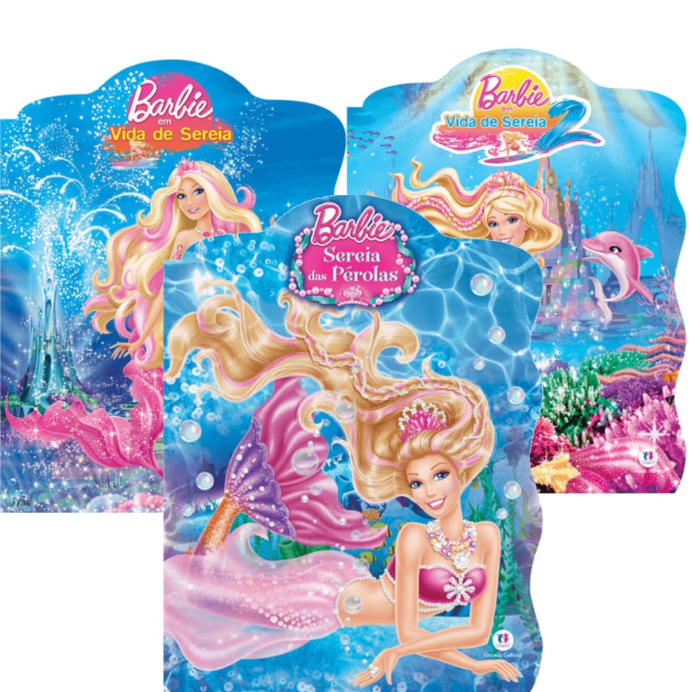 Kit da Barbie (BARBIE EM VIDA DE SEREIA, BARBIE EM VIDA DE SEREIA 2 e ...