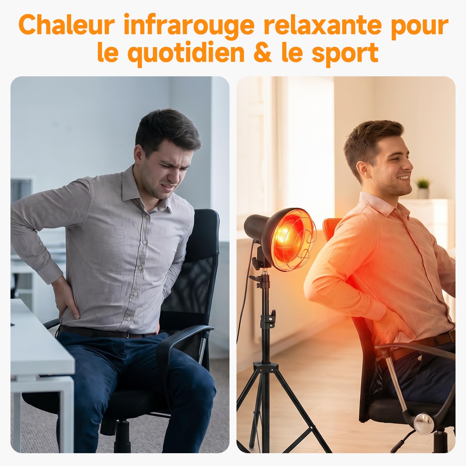 Lampe infrarouge 150W, température réglable