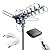 PBD Outdoor Digital HD TV Antenna 150 Miles Motorized 360 Degree Rotation with 40FT RG6 Coax Cable - UHF/VHF / 1080P / 4K Snap-On Installation