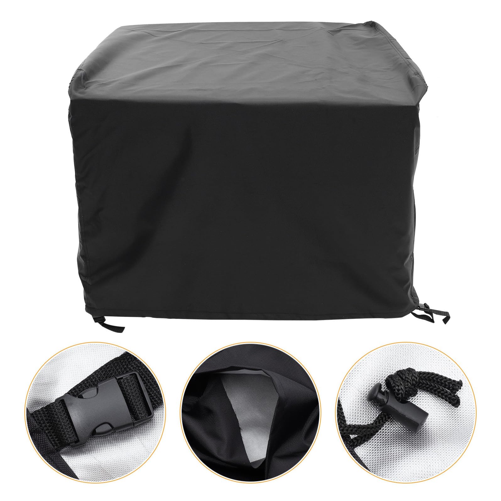 INOOMP Copertura Barbecue da Esterno Oxford Nero e Resistente All'usura, Protezione per Barbecue e Fornelli Durante Camping