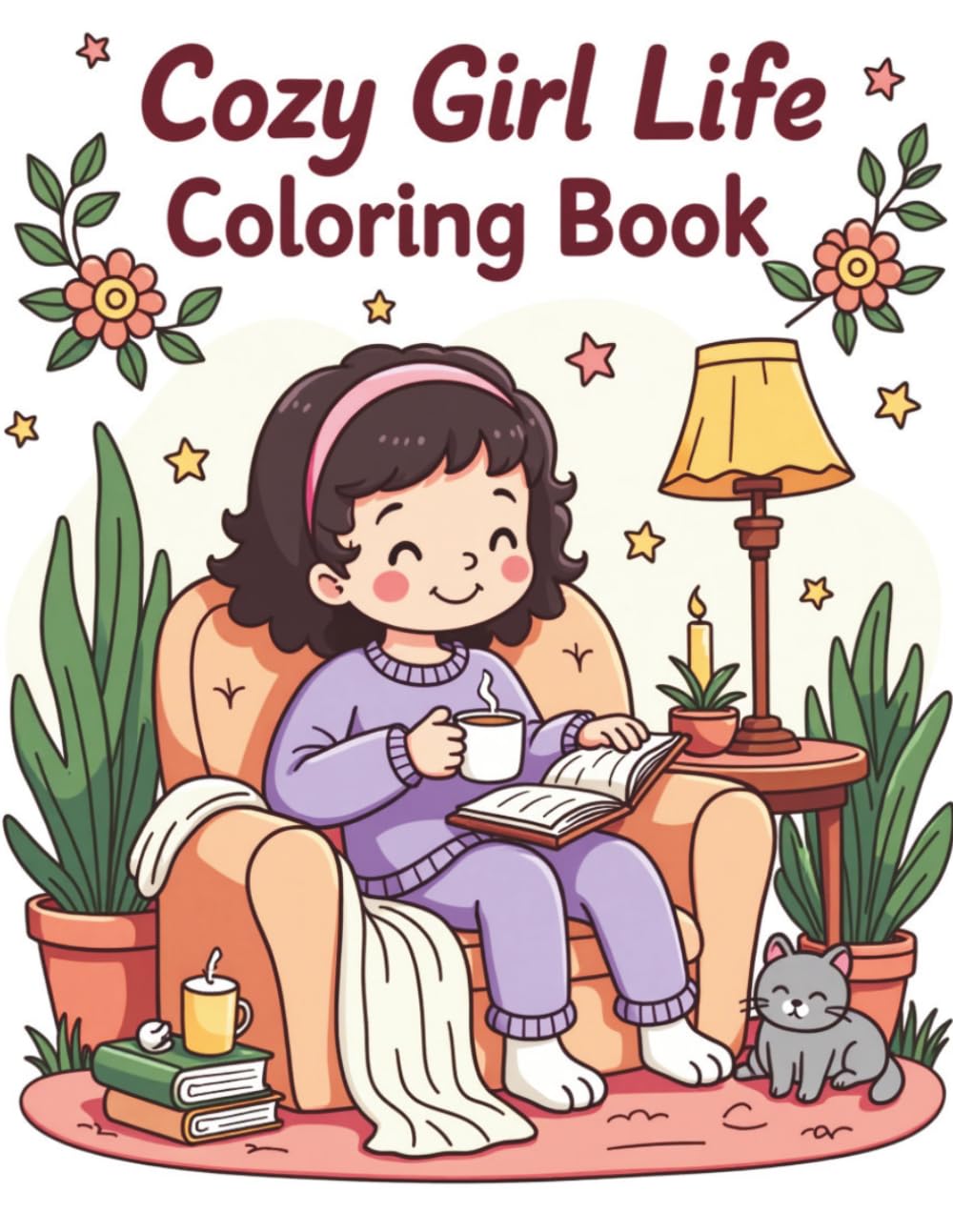 Cozy Girl Life Coloring Book: Cute Cozy Girl Moments, Relaxing Autumn Days and Sweet Everyday Cozy Lifestyle