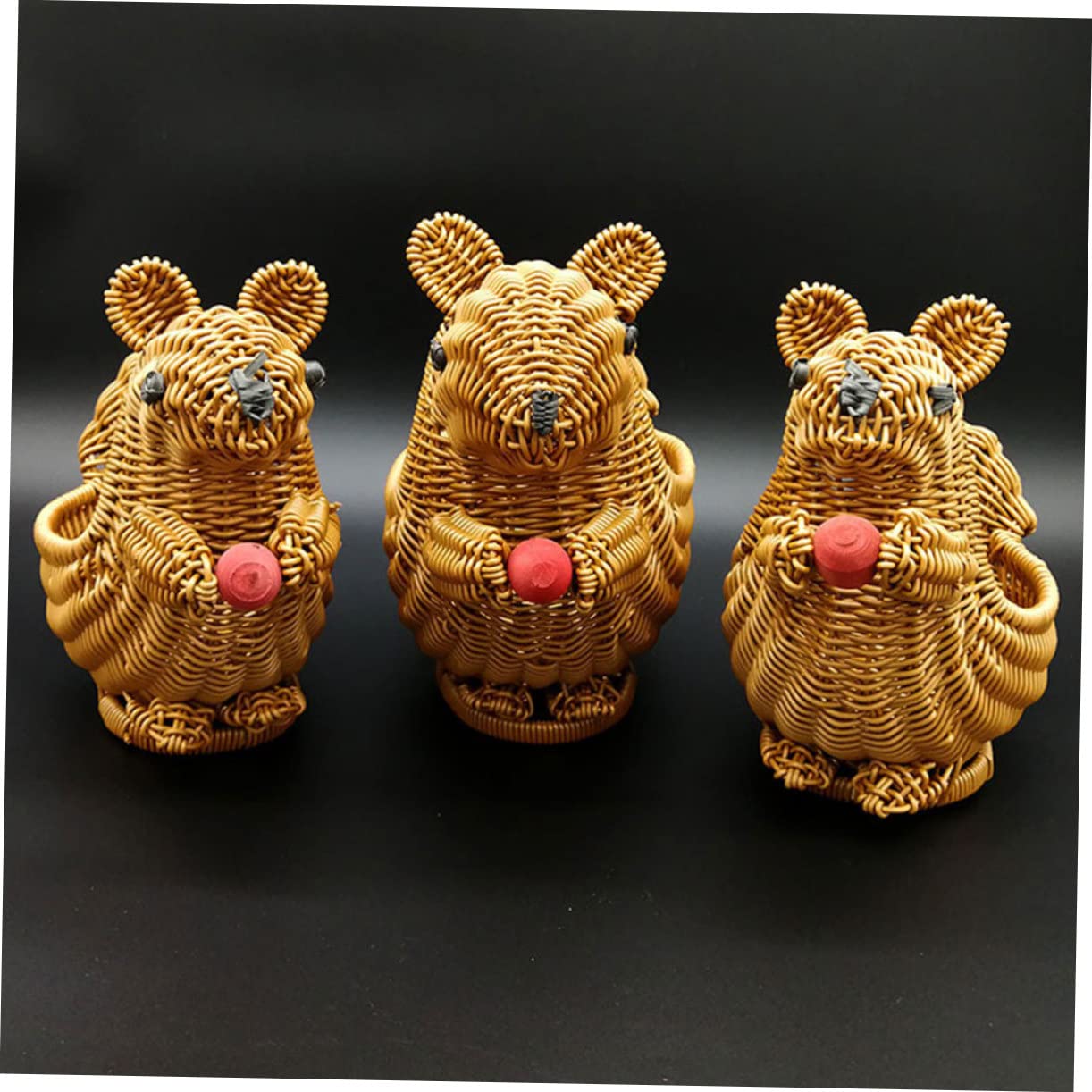 COLLBATH Bread Basket Baskets Dog Toy Basket Empty Basket Rattan Storage Basket Toy Storage Chocolate Cake Basket Desktop Organizer Woven Basket Simulation Rattan Basket Yellow re-usable