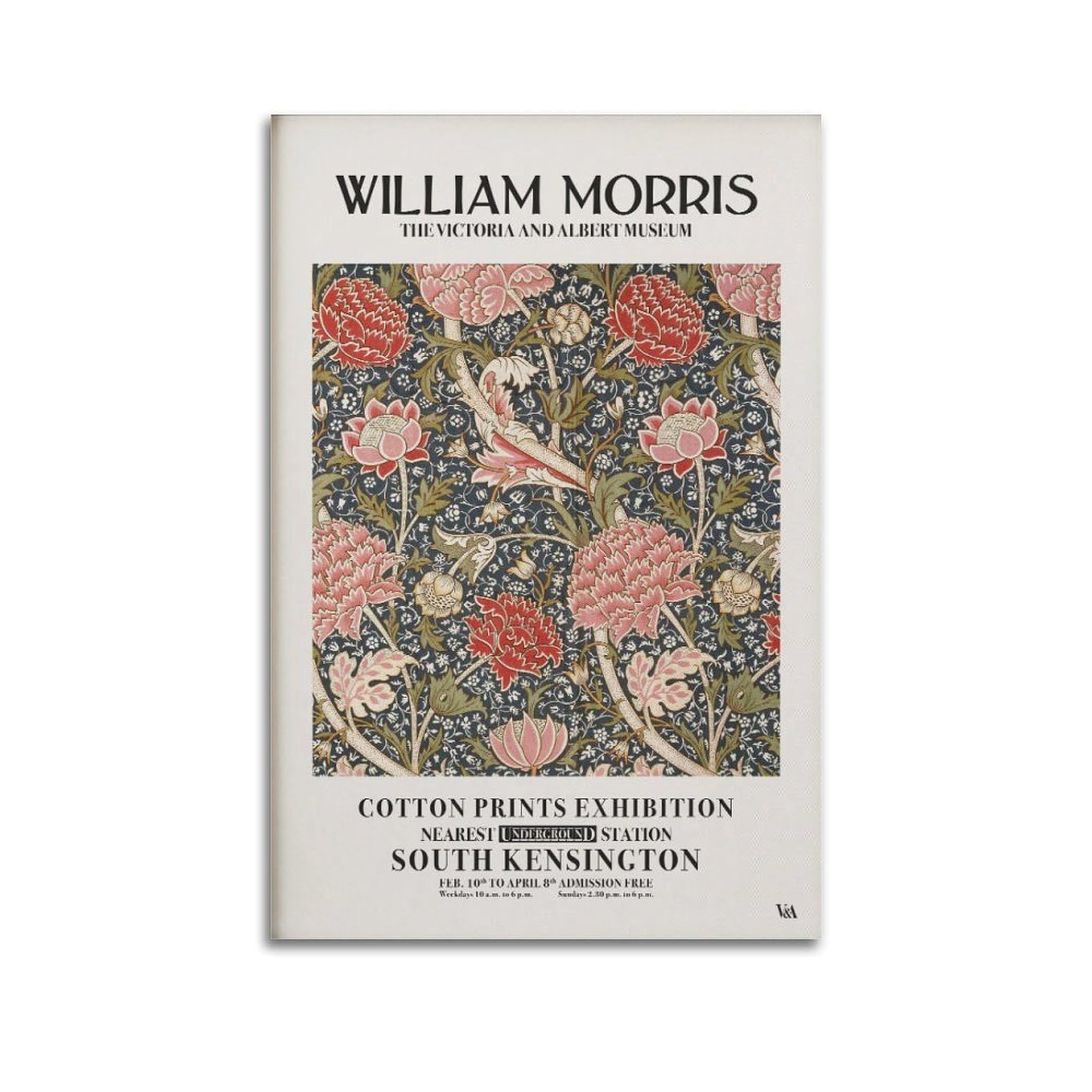xiaoxiaoshen William Morris Flower Nouveau Gallery Canvas Poster Wall Art Prints Room Aesthetic Murals Bedroom And Living Decorations 24x36inch(60x90cm)