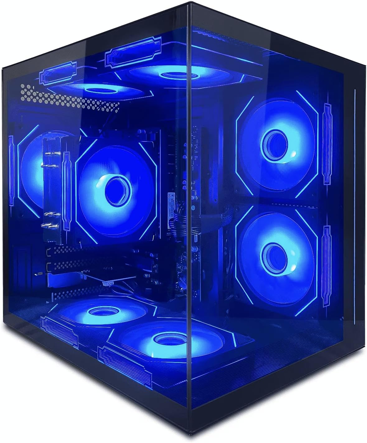 Gaming Desktop Computer | 16G Memory | 512G SSD | AMD Ryzen5 5600GT | 6Core CPU Integration Radeon Vega Graphics | Wi-Fi Prebuilt Gamer Pc Black
