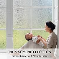 Vista 2 de Película decorativa de privacidad para ventana, película decorativa para puerta de vidrio, tinte de ventana de adherencia estática, sin pegamento