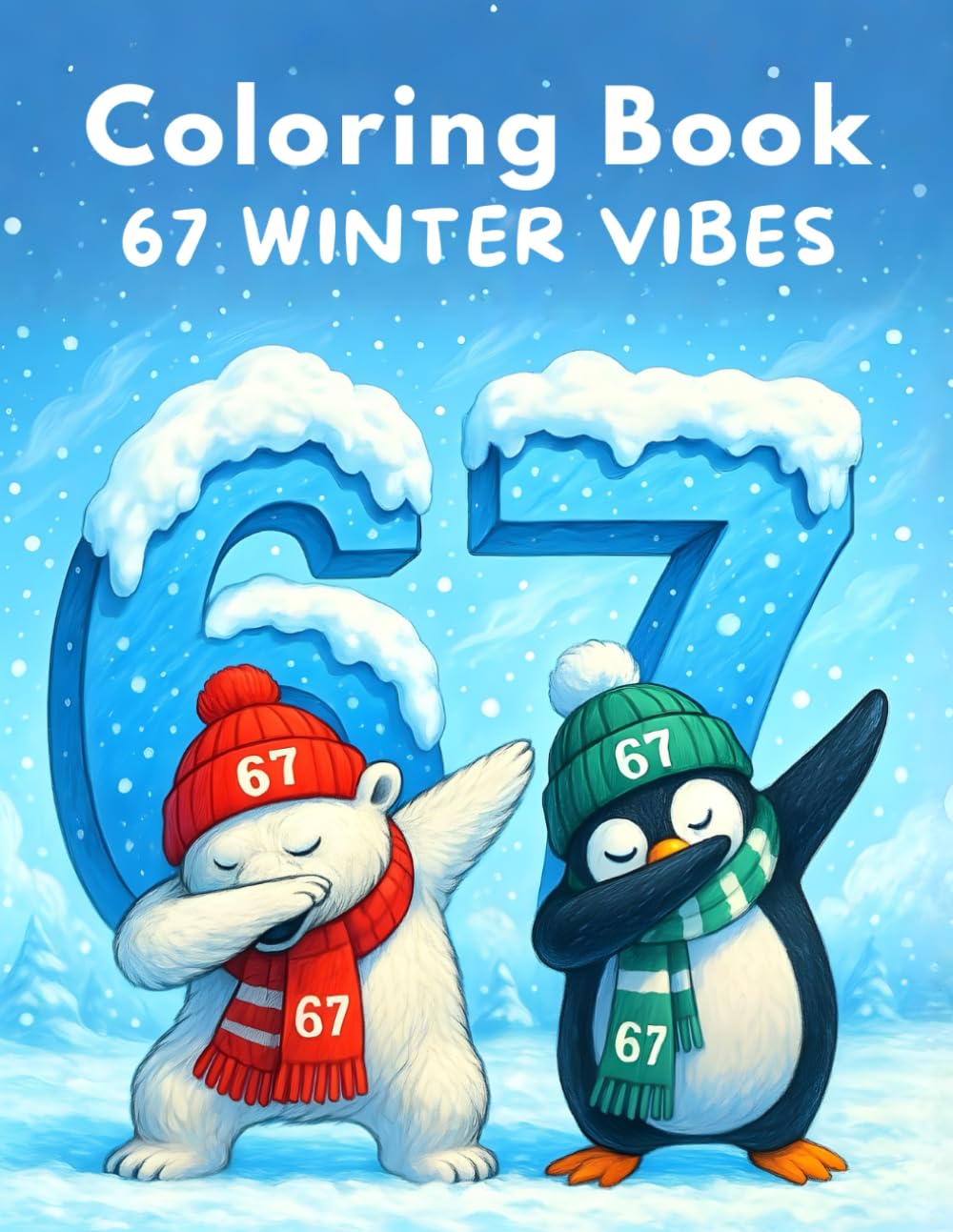 67 Coloring Book - Winter Vibes Cool Edition, 6-7 Six Seven Meme for Kids, Boys and Girls (67 Coloring & Activity Books for Kids)