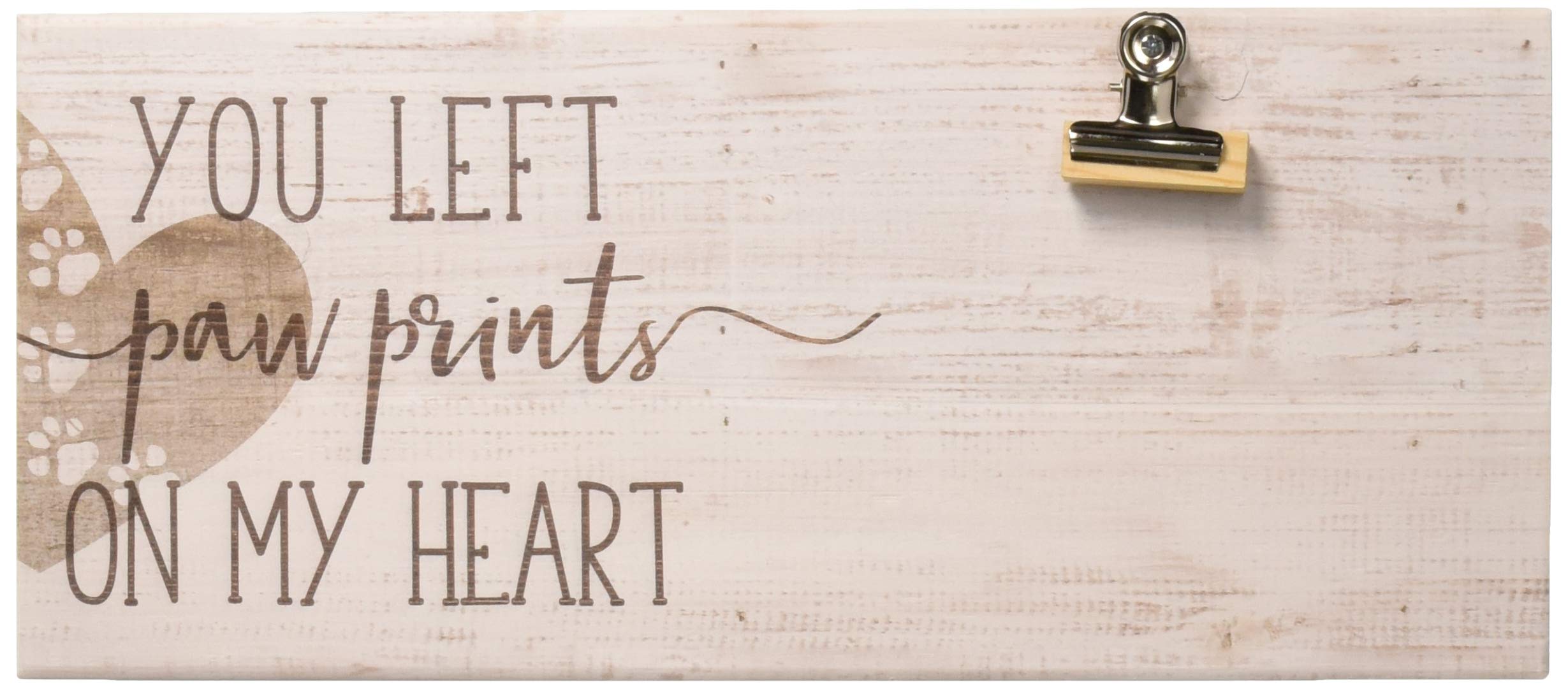 Simply Said, INC Picture Clips Pet Memorial Frame - You Left Paw Prints on My Heart - Pet Memorial Picture Frame - Pet Remembrance Gifts - 5.5 x 12 inches CLP1175