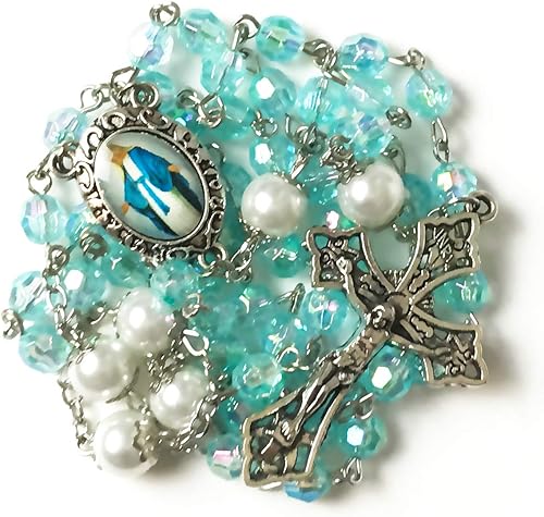 Miniatura 2 de Nuestra Señora de Gracia - Rosario luminoso para mujer, regalo católico, collar de rosario para mujer