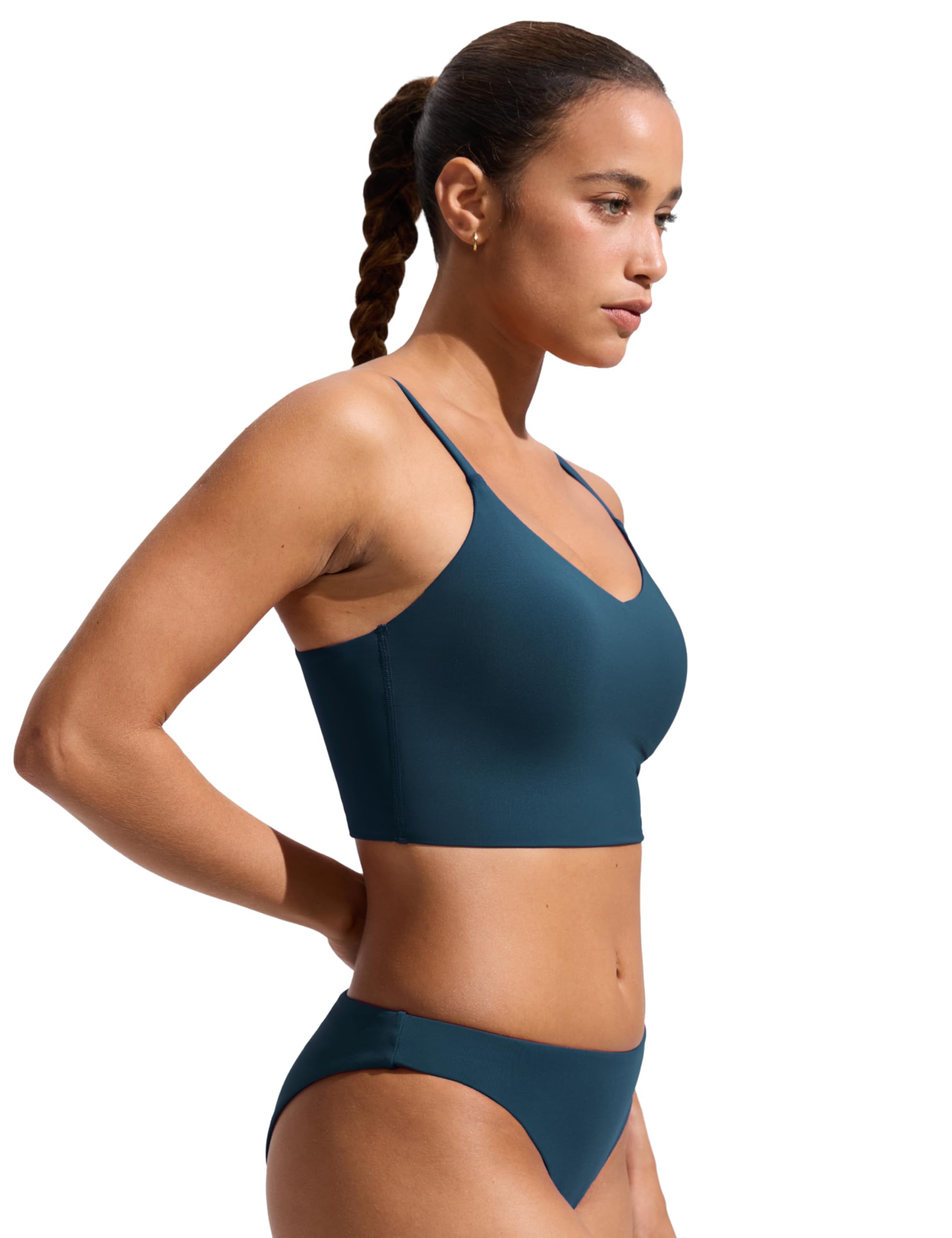 CRZ YOGA Top Bikini da Donna Costume da Bagno Atletico con Cinturino Sottile Regolabile