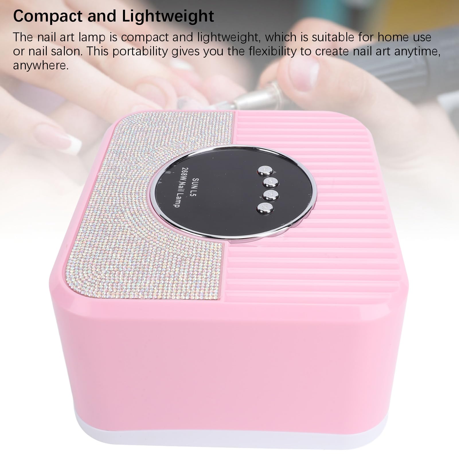 Luce per Unghie a LED, Lampada per Unghie Ad Alta Potenza con Sensore Automatico, Asciugatrice Portatile per Salone per la Casa e Unghie, Multifunzionale, Sicuro Usare (Spina