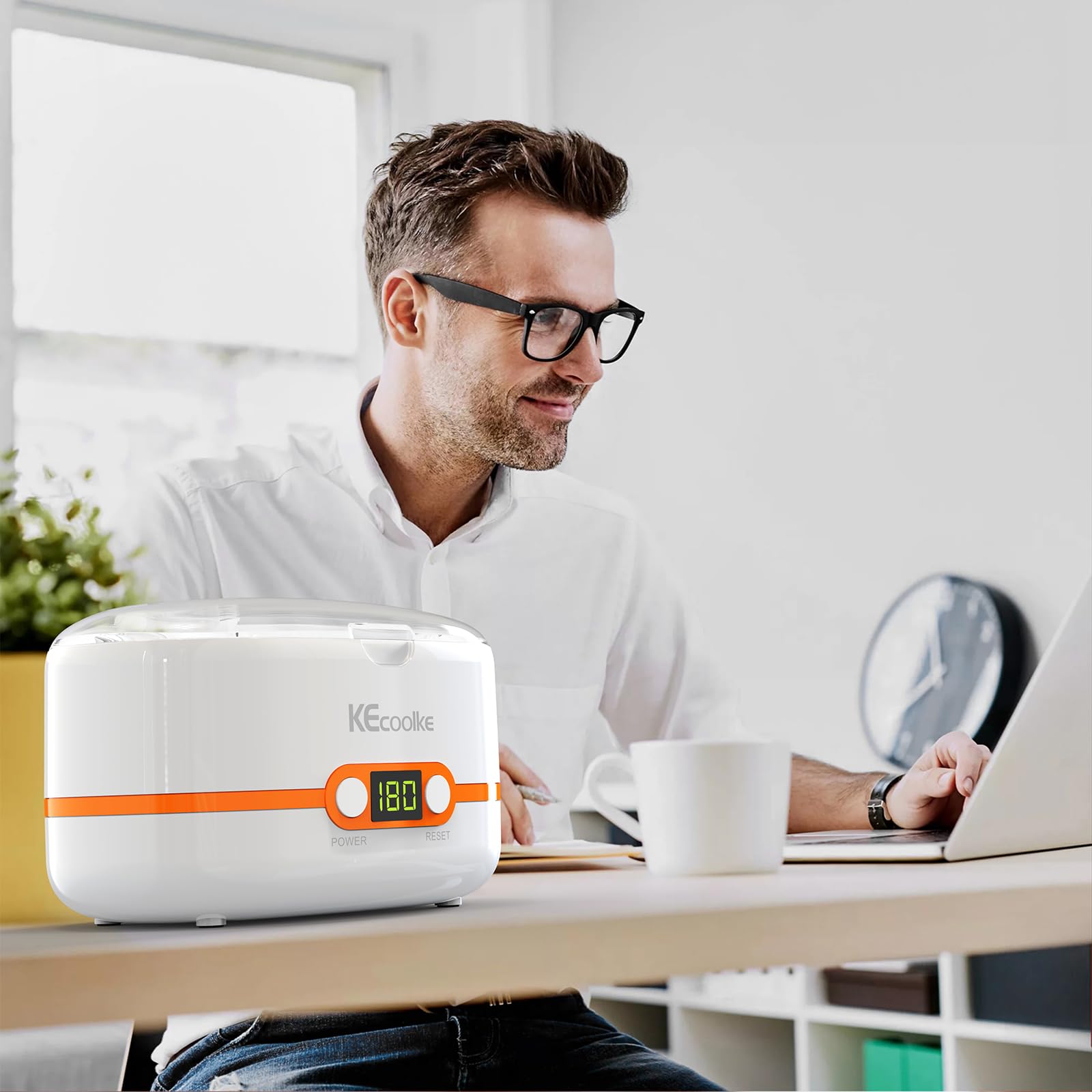 Ultraschallreinigungsgerät Ultraschallreiniger Ultraschallgerät KECOOLKE 600 ml Schallreiniger mit digitalem Timer für Brillen Ringe Münzen Ringe Silber