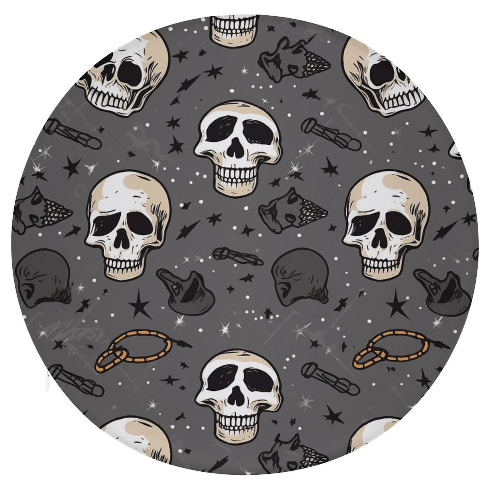 Adfgyerh Style Skull And Lightning Cushion Memory Foam Pillow Core，Seat Cushion Detachable Design，Chair Cushions Suitable For All Seasons, And Can Be Used In Offices, Dining Rooms, Homes, And Other Settings.