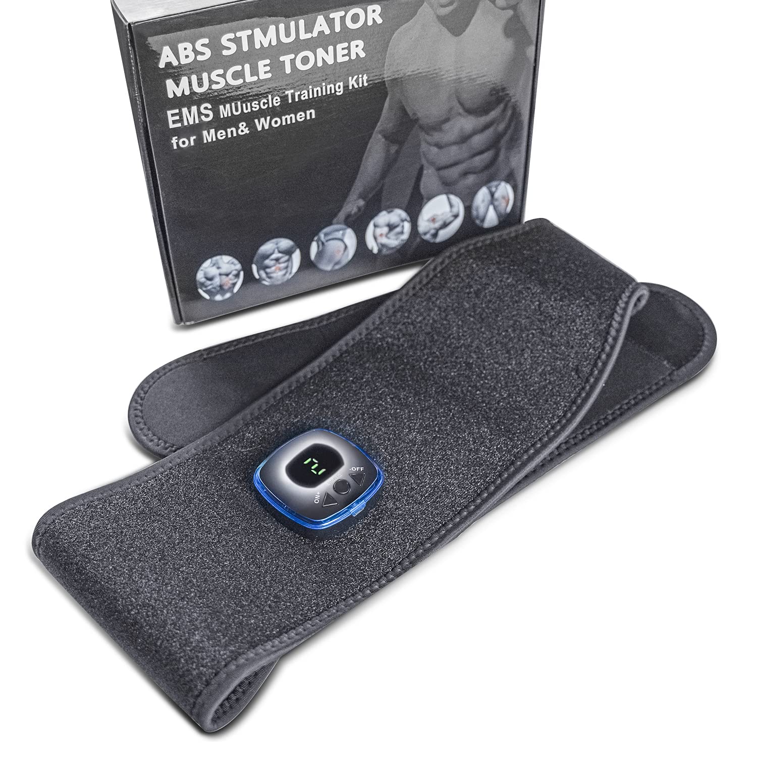 XiuTing Belt Abdominal Muscle Toner,EMS Body Trainer Workout Fitness,Abdominal Toning Belt Workout P