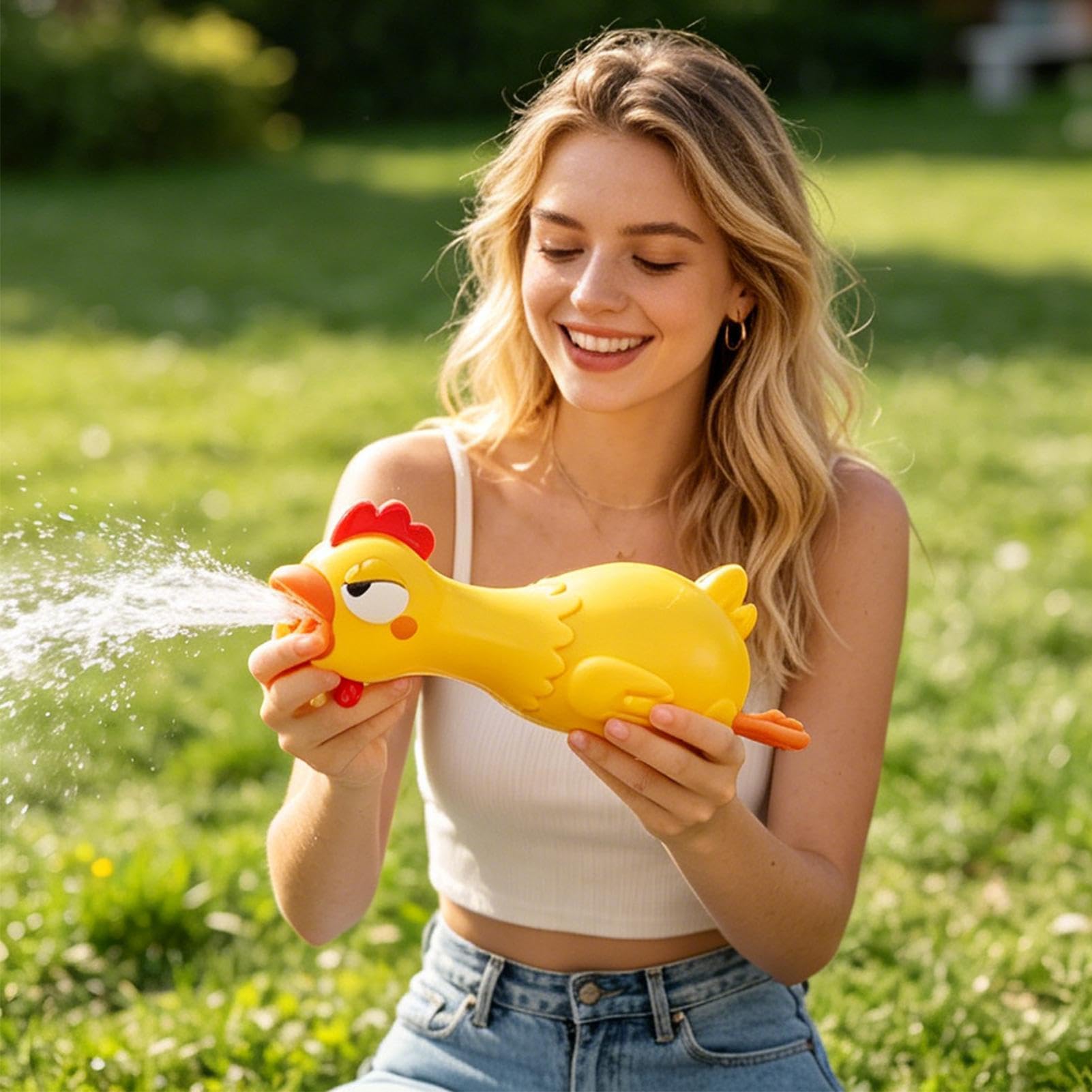 Pistola ad acqua per bambini Gallina Divertente Grande Capacità Lunga | Spruzzatore Per Giochi D'Acqua All'Aperto per Bambini sopra i 6 anni Piscina Spiaggia Giardino Cortile