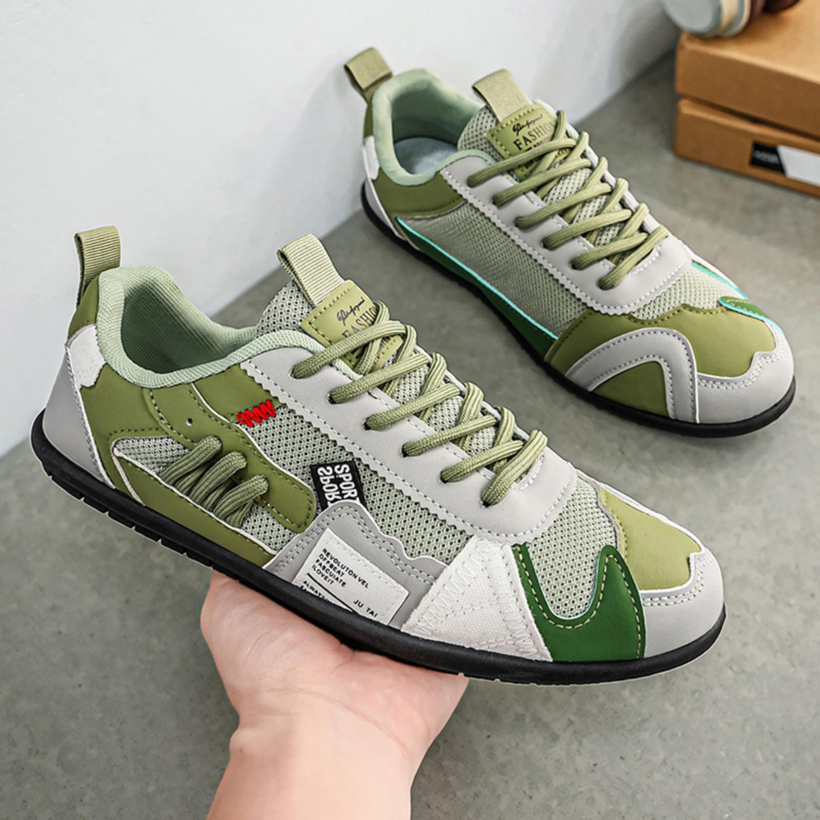 Lavina Sneakers rétro Colorate Giovanni,Moda e Tendenze | Scarpe da Ginnastica Retrò con Design a Incastro,Leggere e Traspiranti,Versatili per Casa,Lavoro e Uscite Quotidiane
