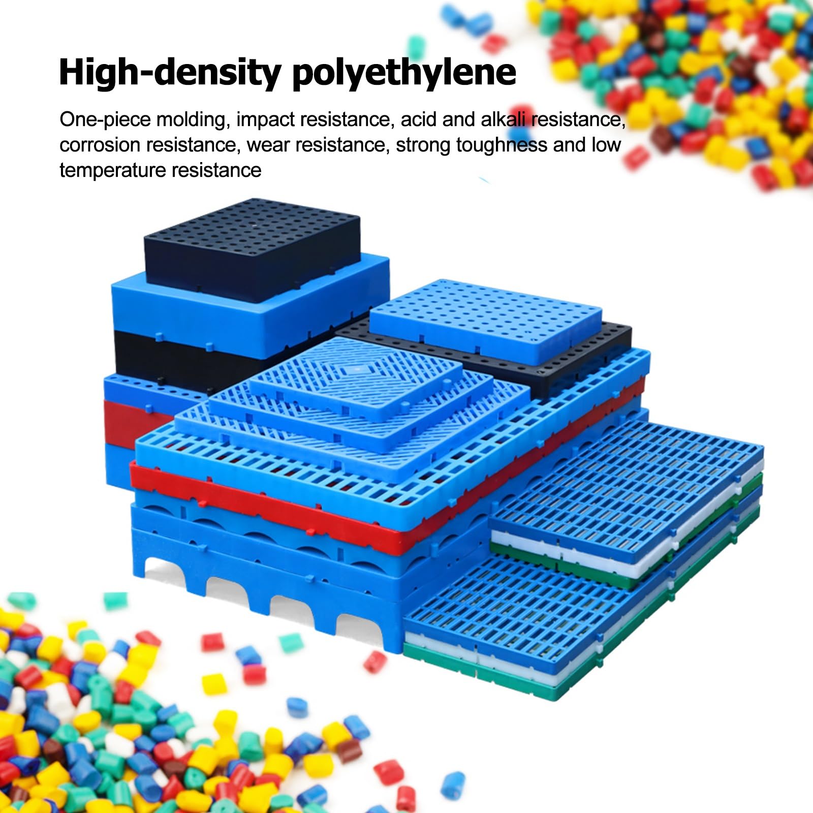 Palette en Plastique Légères, Palettes de sol Imperméables, Tapis de Rangement pour Garage, Sous-Sol, Industrie(A)