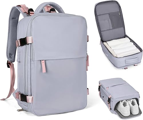 Mochila casual de viaje, Morado claro-grande