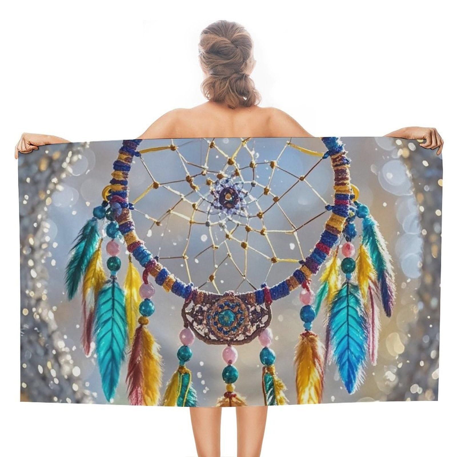 asbwuo Cherry Dream Catcher Beach Towels Extra Large Quick Dry Absorbent