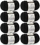 Chunky Chenille Yarn for Hand Knitting 8 Jumbo Pack Jumbo Chunky Yarn for Hand Soft Blanket Knitting, Bulky Thick Fluffy Yarn for Crocheting (Pink)