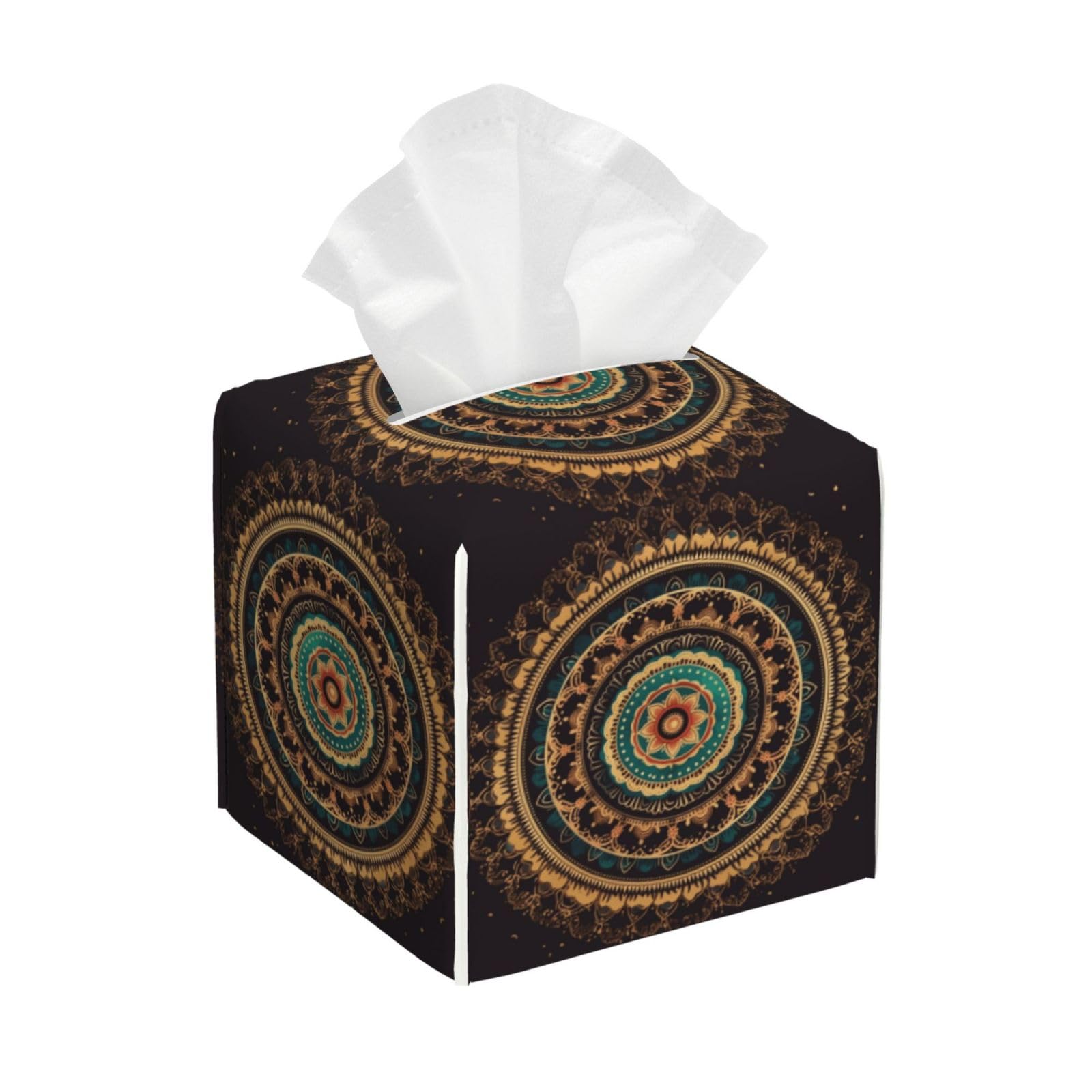 Mandala Tissue Box Cover Square Cube Boxes