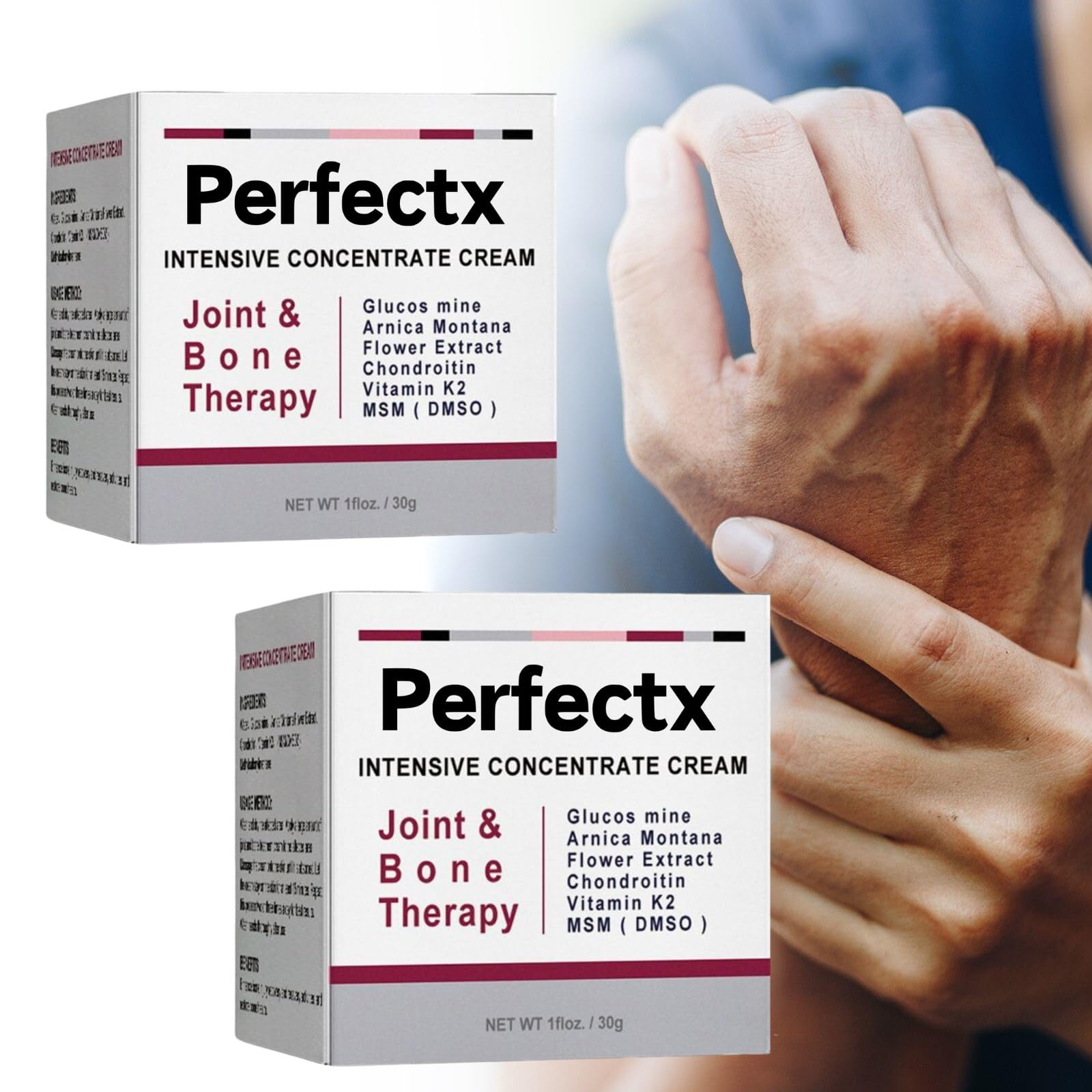 2 PCS Perfectx Joint & Bone Care Cream, Non-Greasy, Non-Sticky, 1 Fl.Oz