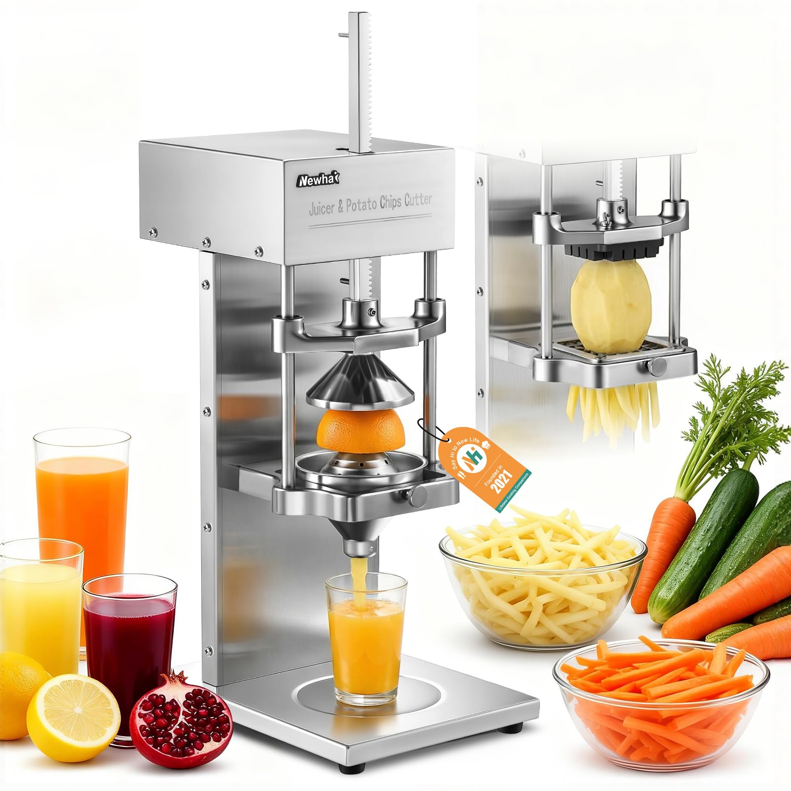 Amazon.com: Newhai Electric 2 in 1 Commercial French Fry Cutter