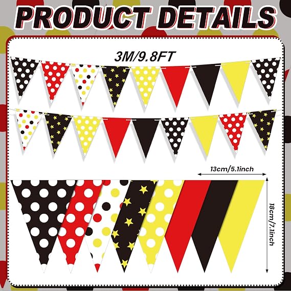 5 Pcs Garland Polka Dots Multicolor