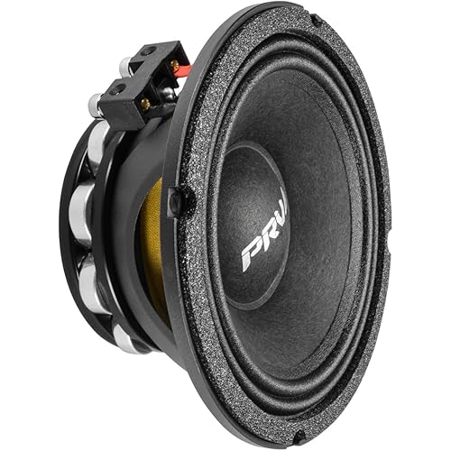 PRV AUDIO 6.5 Inch Midrange Speaker 6MR500-NDY 500 Watts 8 Ohm Neodymium Magnet, High Output Loudspeaker for PRO Audio & Car Audio (Single)