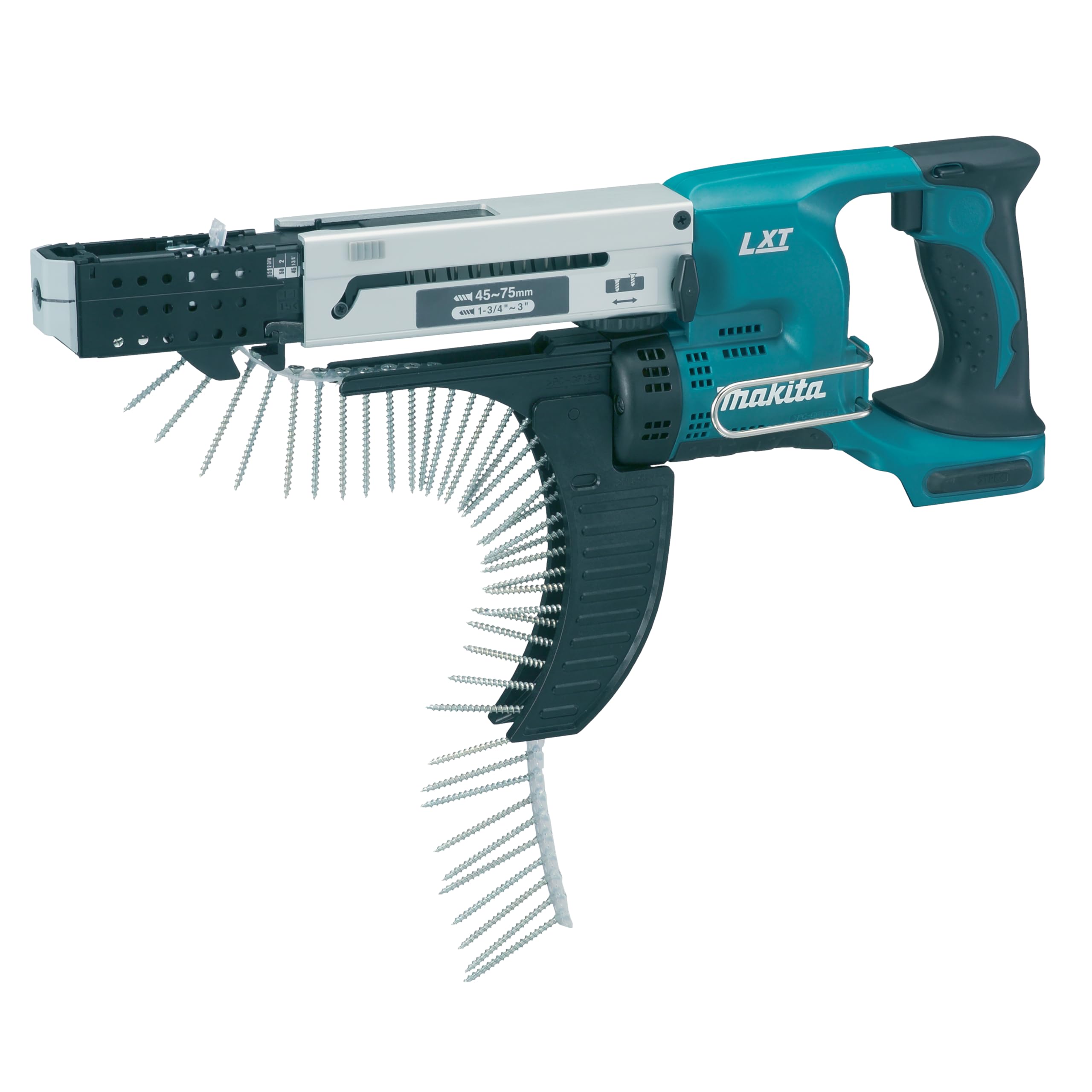 Makita Black Dfr750z 18V Li-Ion Lxt Auto-Feed Screwdriver - Batteries And Charger Not Included