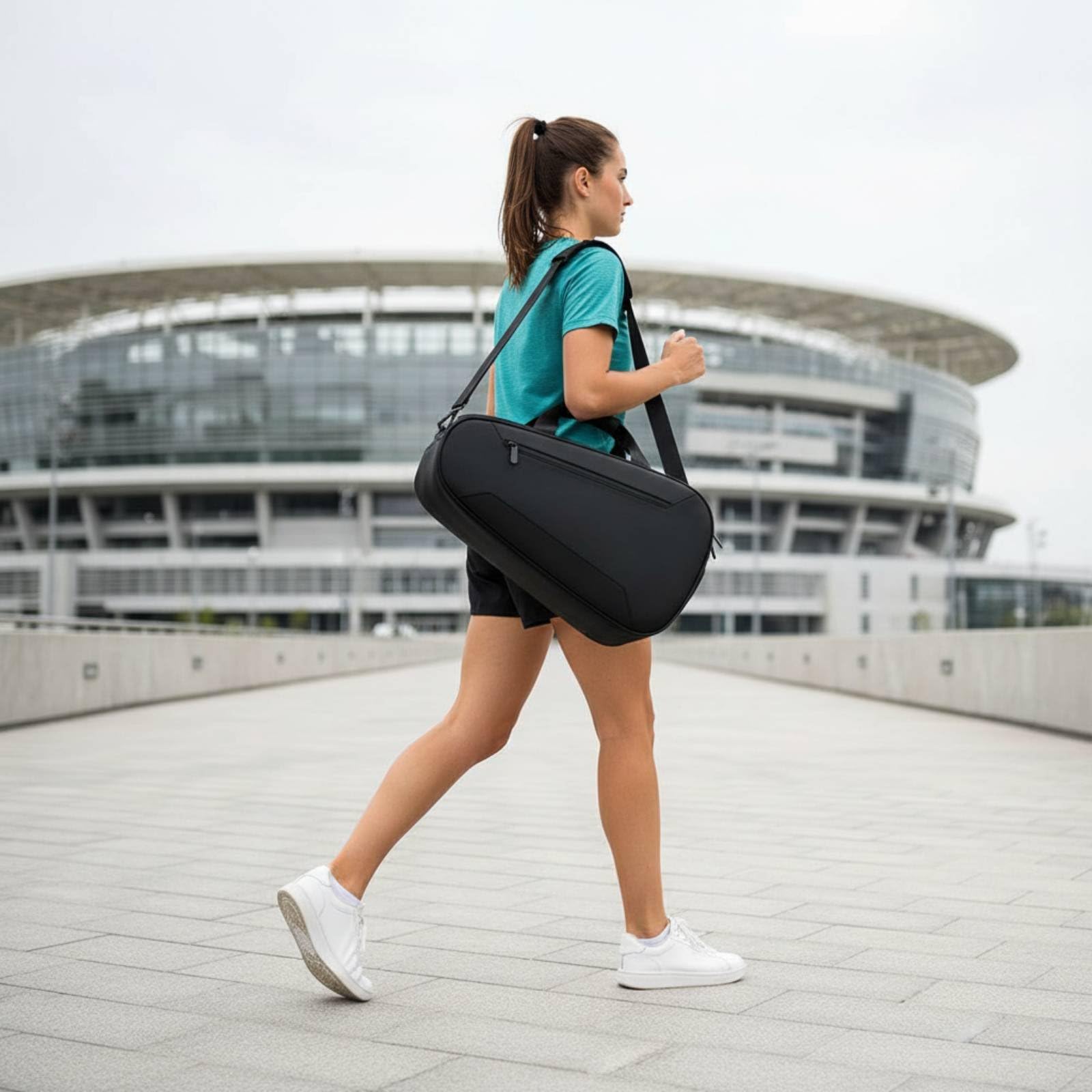 perfk Portacañas Deporte Bolsa para Raquetas Tenis Pádel Bádminton Mochila de Hombro y Mano con Superficie Hidrorrepelente Adecuado para Entrenamiento Partidos Viajes Diarios
