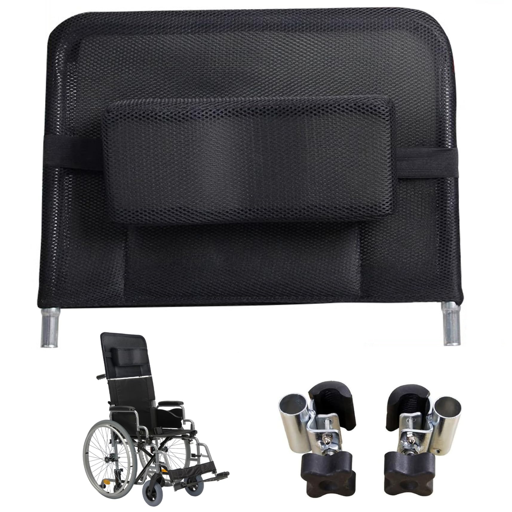 Reposacabezas portátil para Silla de Ruedas, Soporte y Respaldo Acolchados extraíbles para el Cuello para Personas Mayores y Adultos