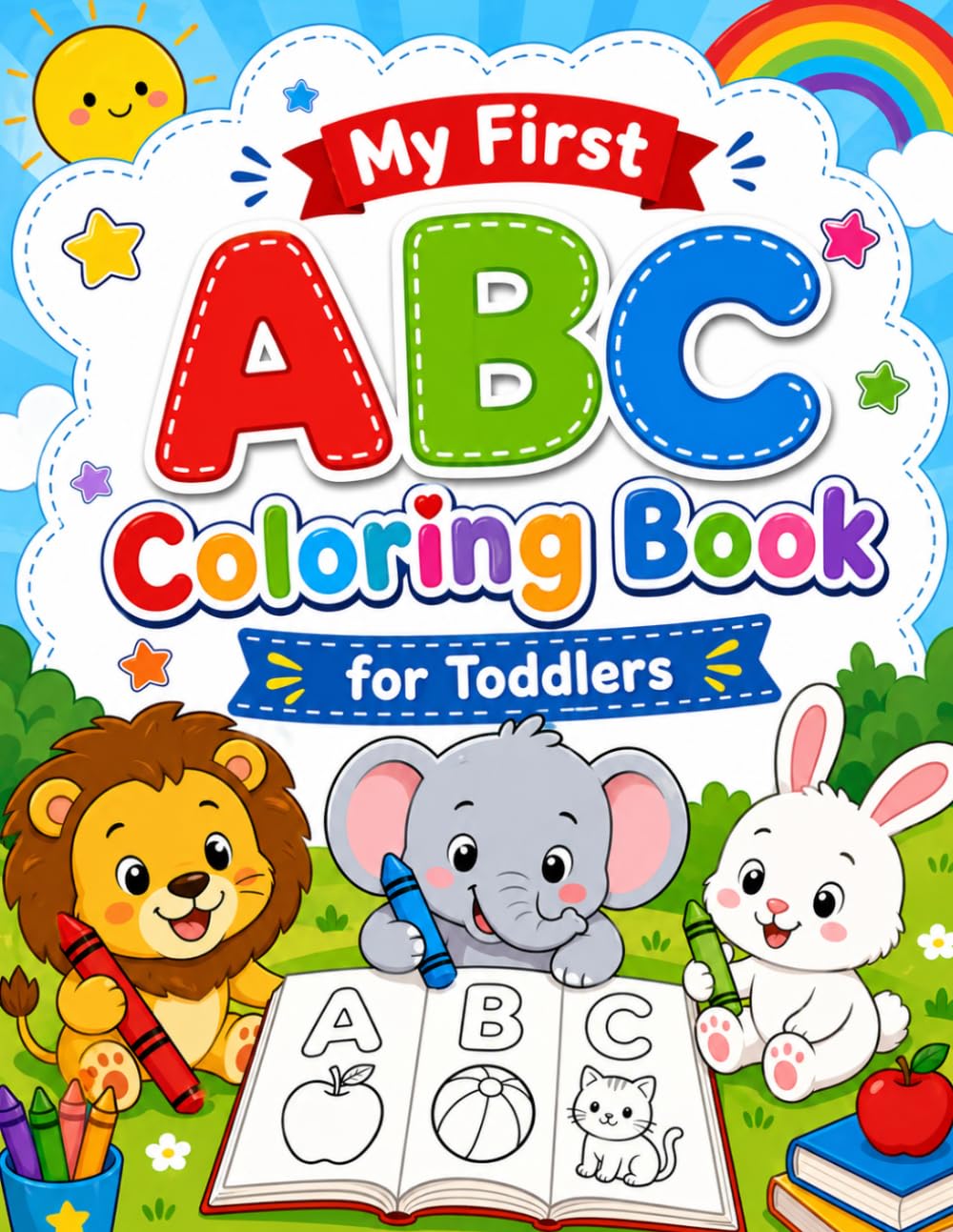 My First ABC Coloring Book for Toddlers: Fun & Easy Alphabet Coloring Book for Kids Ages 3–4 | Learn Letters, Improve Motor Skills & Creativity