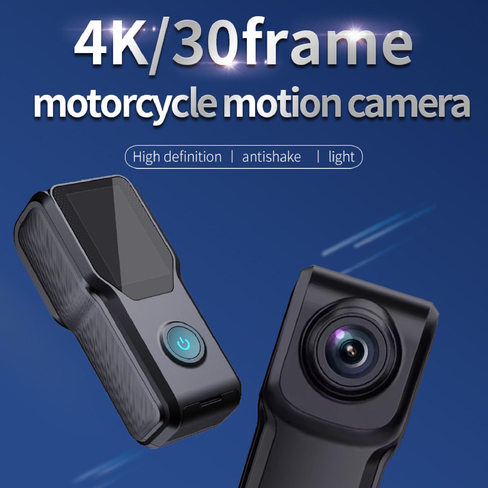 Kamera Akcji, Kamera Sportowa 4K 30fps Wi-Fi, Szerokokątna Kamera Sportowa 147 Stopni, Wodoodporna Kamera Sportowa 30 M z Połączeniem Telefonicznym, do Podróży Rowerowych,