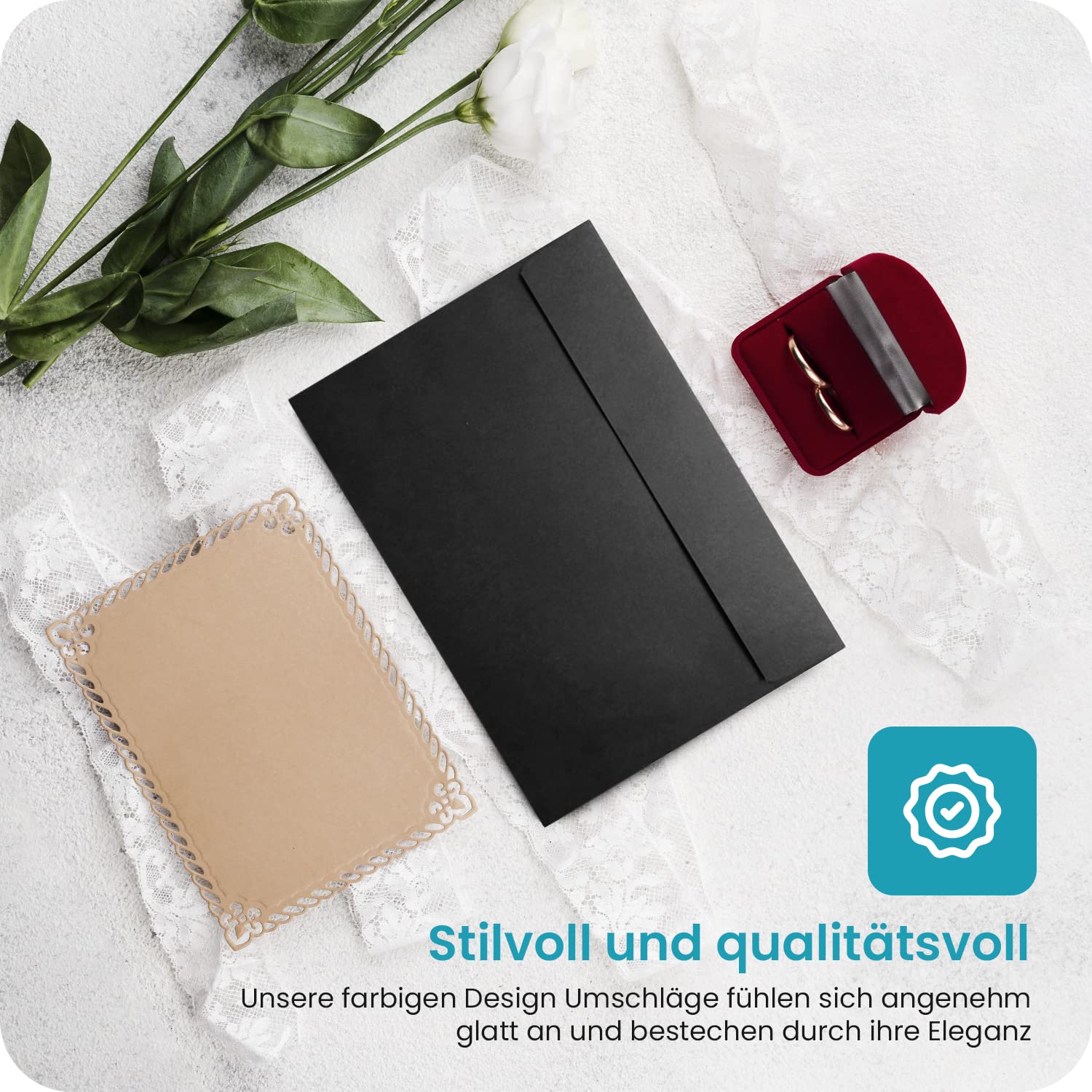 Netuno 500 sobres de color blanco C5 162x229 mm 120g papel de diseño elegante solapa recta cierre autoadhesivo sobres grandes para invitaciones cartas tarjetas documentos