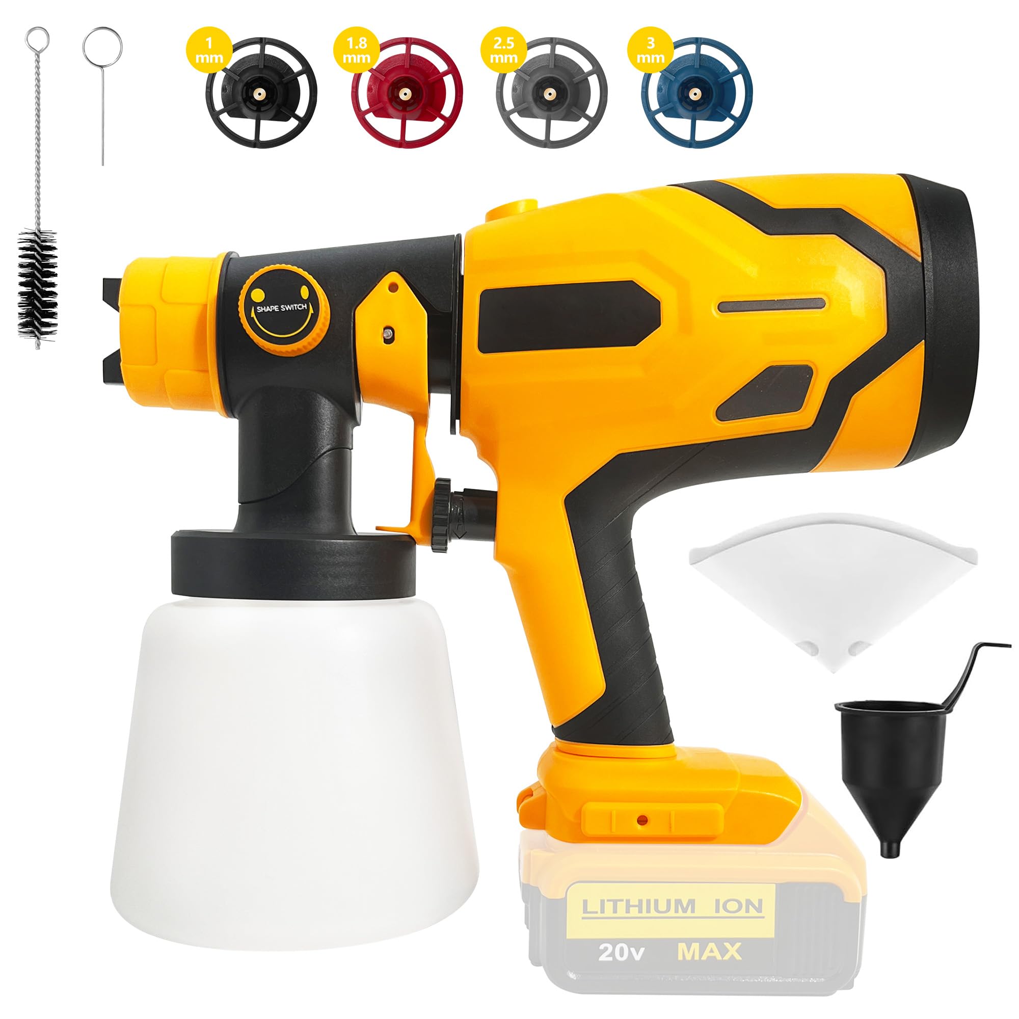 Paint Sprayer Gun for Dewalt 20V MAX Battery,HVLP Spray