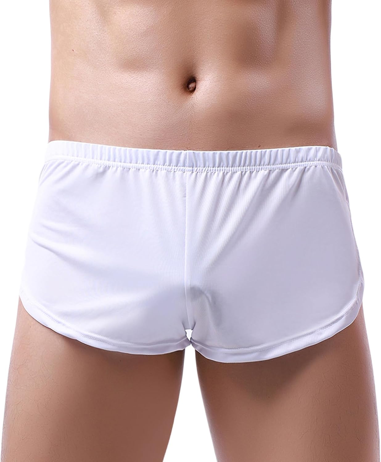 Bestgift Men's Boxer Shorts Lounge 3 Inch Split Side Casual Home Bottoms