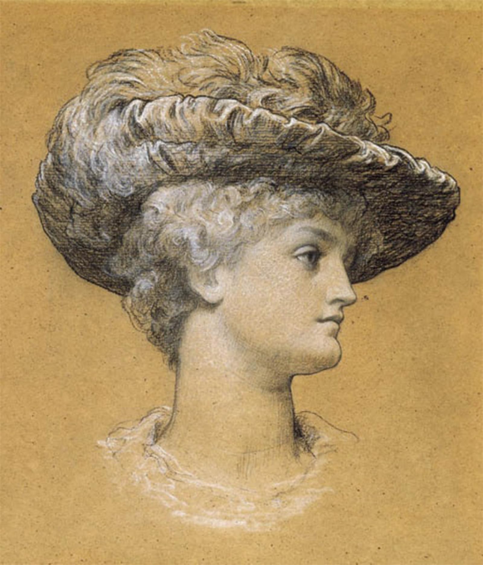 RZHRHJES Retro Picture Portrait Oil Painting Modern Wall Artwork Portrait of Dorothy Dene by Lord Frederick Leighton Canvas Poster for Home Decor 60x90cm