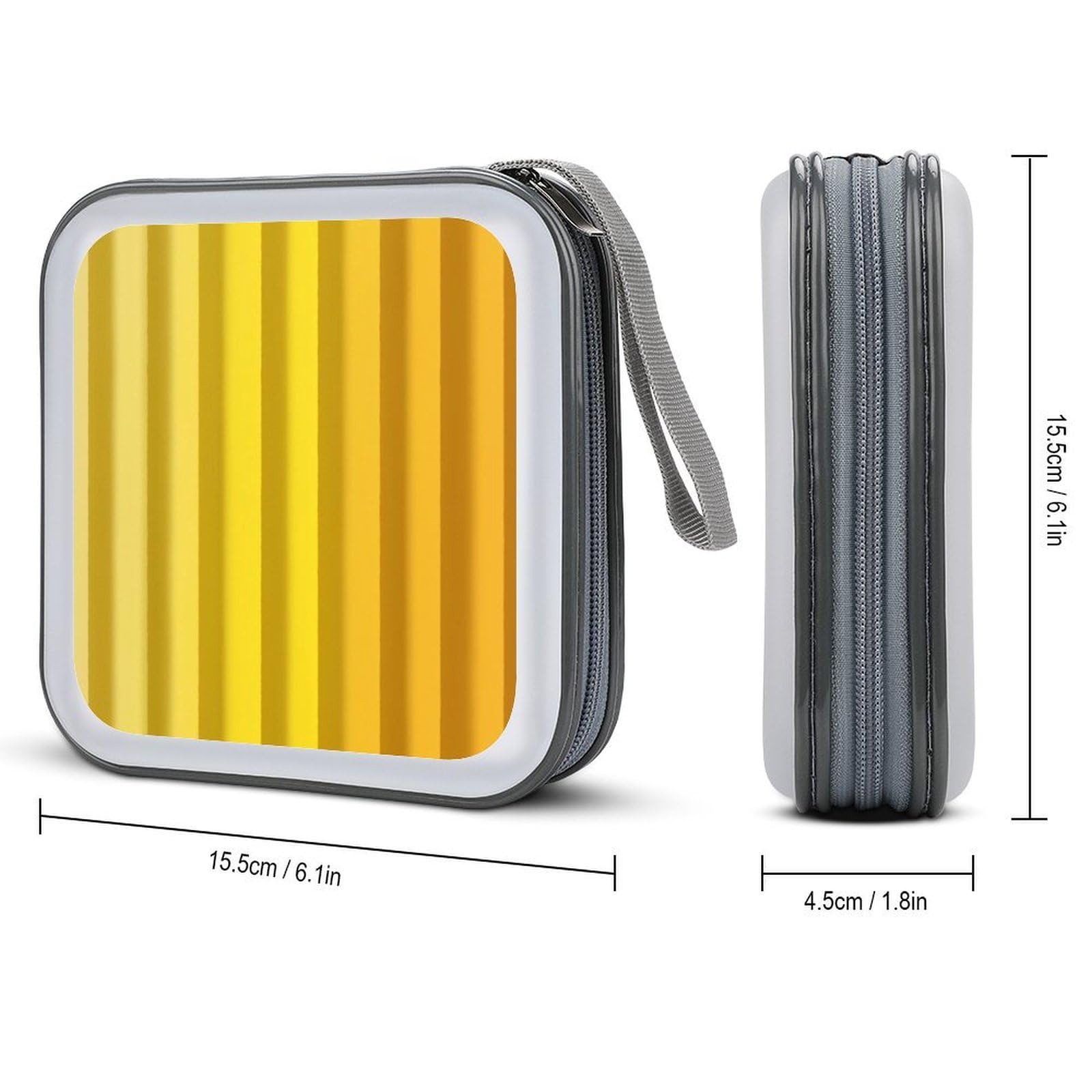 DuduYH Yellow Paper CD Case DVD Storage Case Portable for Car Home Travel