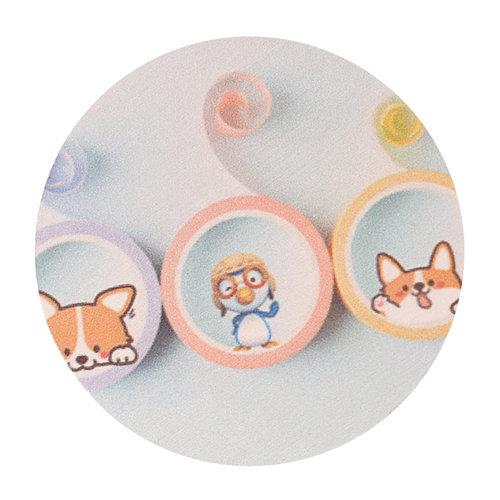 Diatomaceous Earth Drink Coaster, Anti Scalding Pad Moderate Thickness Water Absorbent Table Decor Cartoon Diatom Mud Coaster for Cutlery (Flying Penguin)