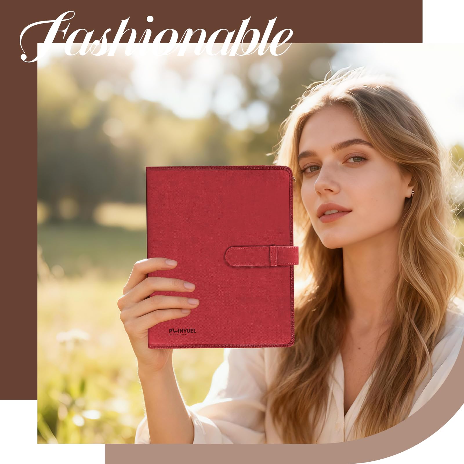 Skizzenbuch-Einband, Leder, 14 x 21 cm, Rot