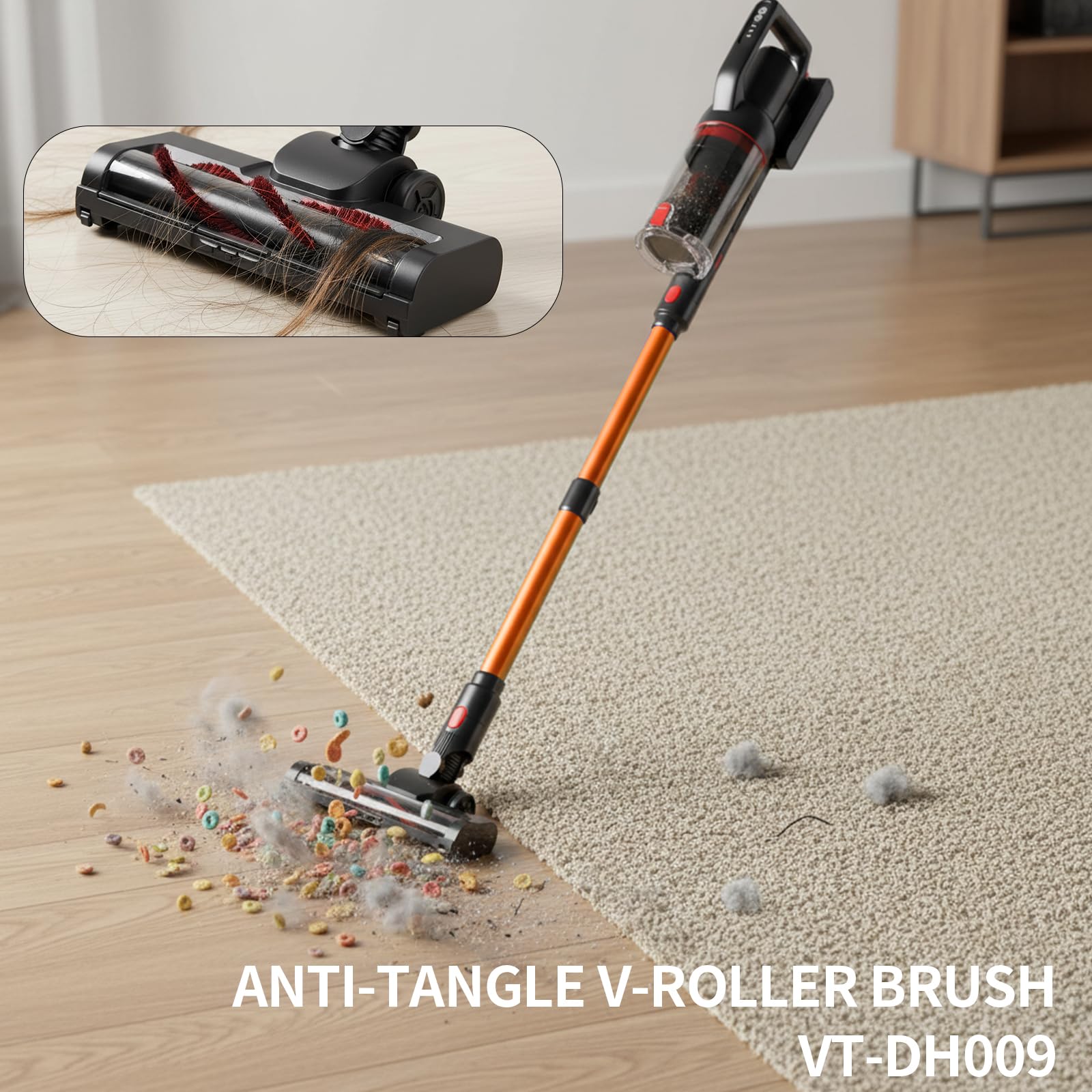 ASKGIFT Cordless Vacuum Cleaner – Featuring a Tangle-Free Design and a Battery Life of up to 45 Minutes, Suitable for a Variety of Floor Types, Including Carpets and Hard Floors. - 3