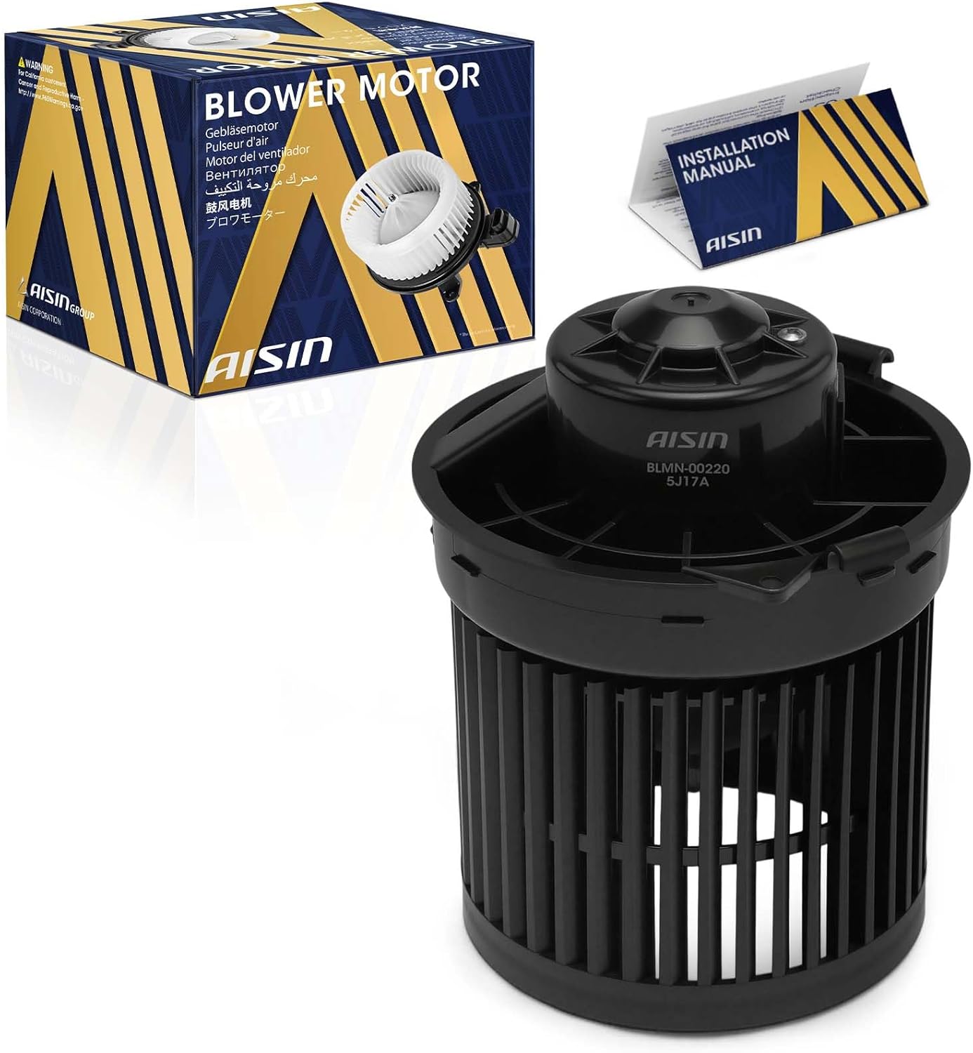 AISIN AFTERMARKET BLMN-00220 HVAC Blower Motor with Wheel Assembly - Compatible with Nissan NV200 2013-2021