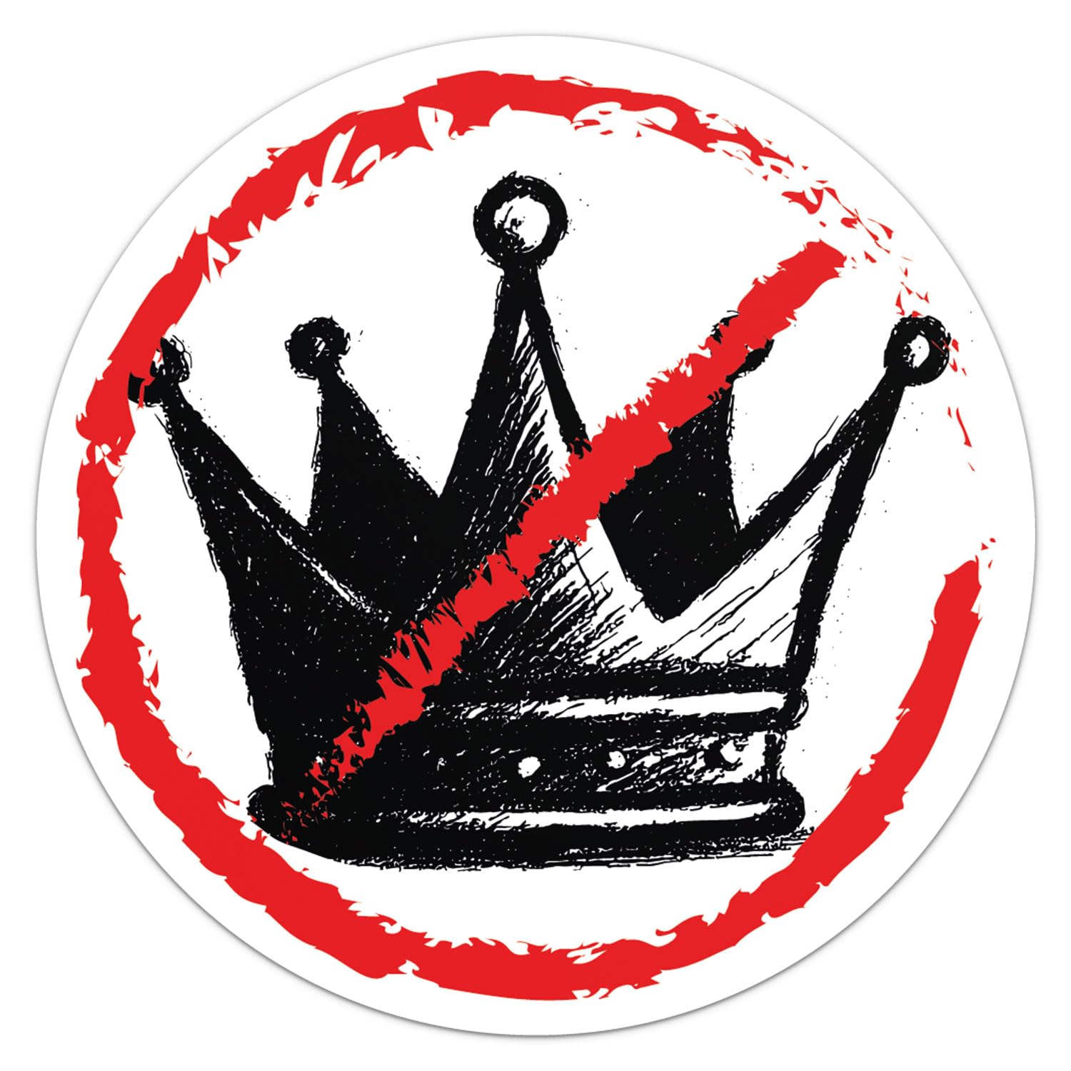 Anti Trump No Kings Sticker - Waterproof Vinyl Decal for Car Bumper, Water Bottle Laptop Bike Luggage Phone Cases Wall Window, Sticker - 5'' Longer Side