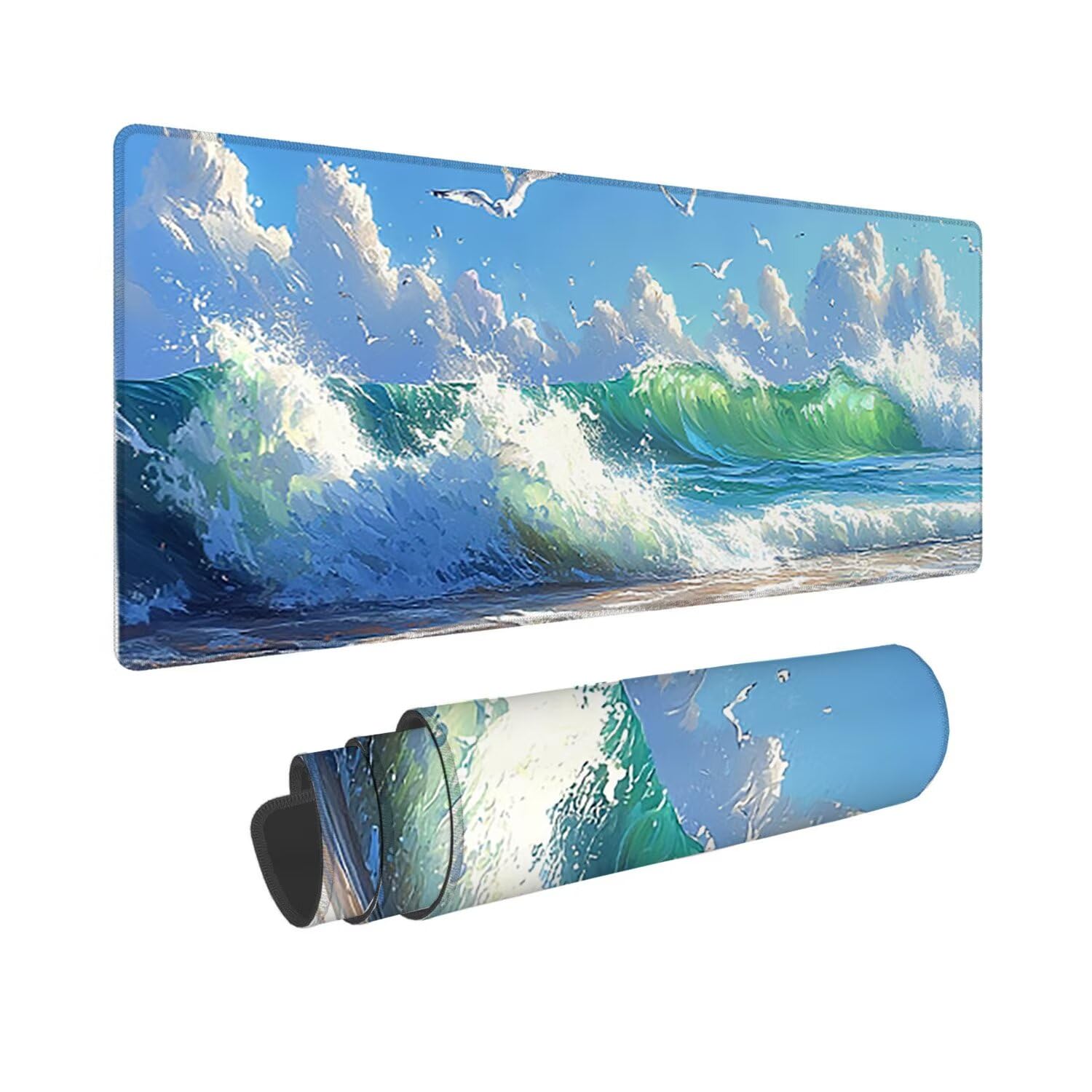 Podkładka pod mysz do gier, 1400 x 600 mm XXL Podkładka pod mysz do gier, duża, antypoślizgowa, wodoodporna, iExtended długa podkładka pod mysz do klawiatury XXL, akcesoria biurowe, do gier, komputera