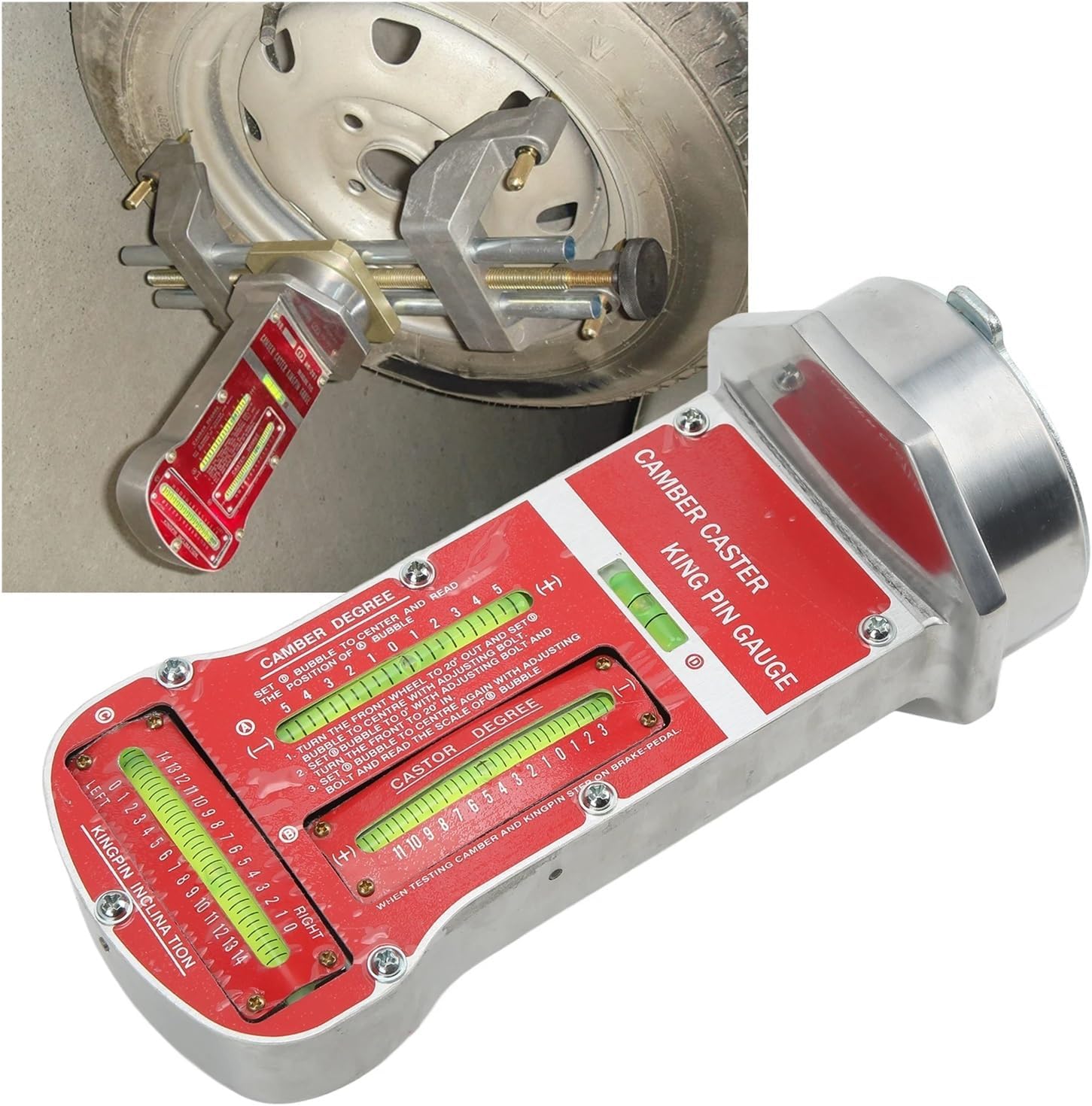 Wheel Alignment Tool Magnetic Camber Castor Kingpin Gauge Car Wheel Alignment Tool Compatible with Automobile Truck