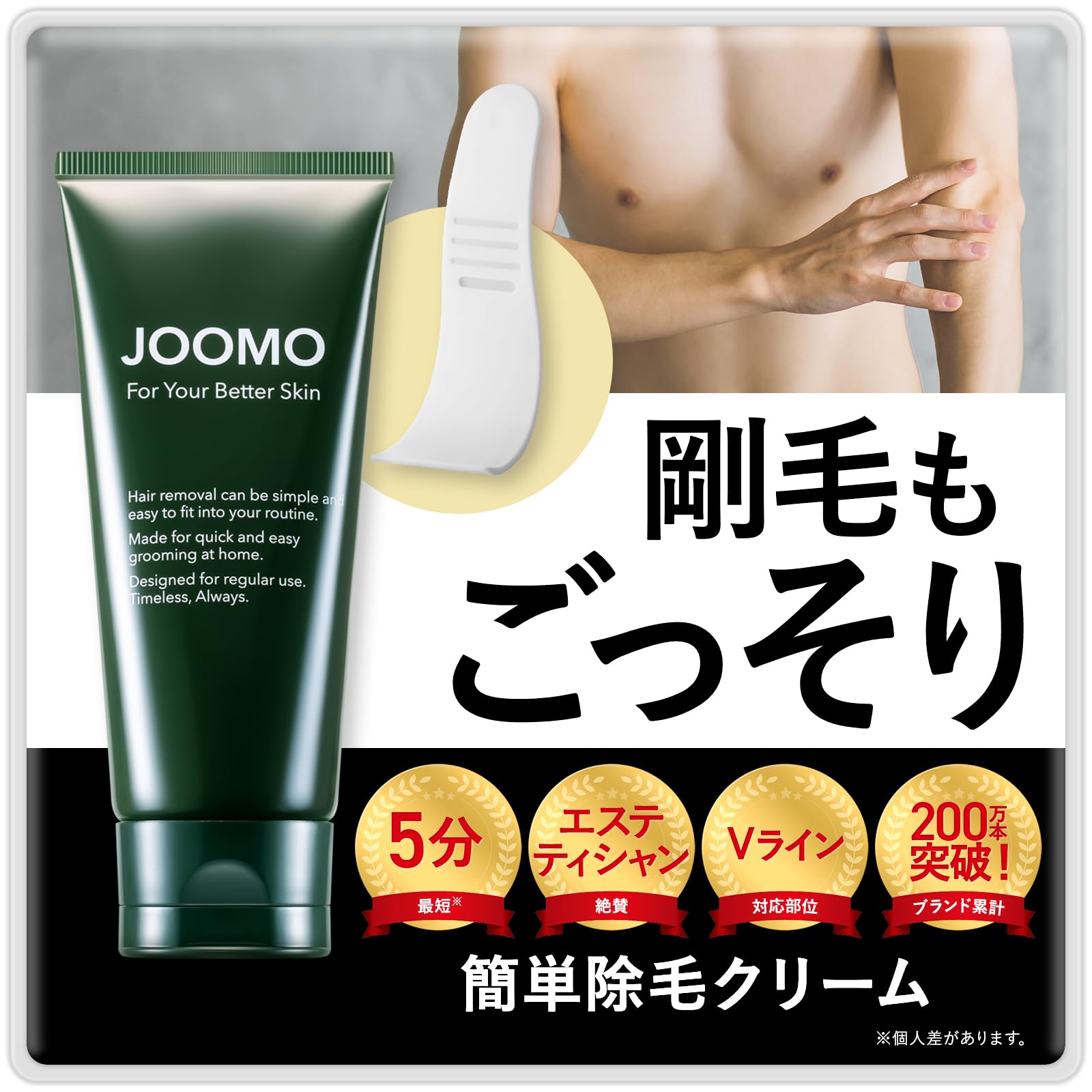 Amazon.co.jp: JOOMO (ジョーモ) 脱毛クリーム 除毛クリーム 男性